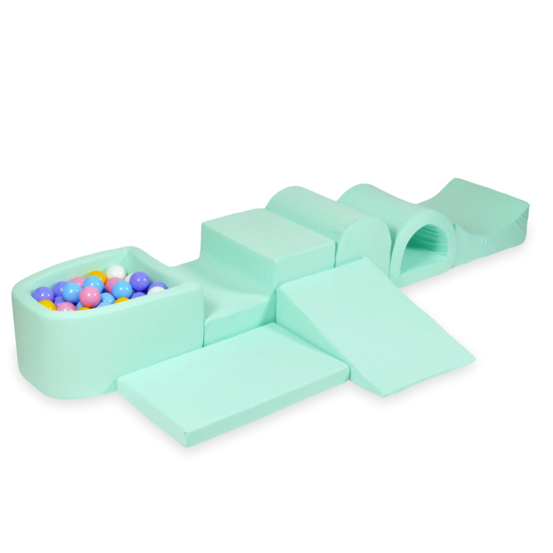 Largest foam play area with mint micro ball pit + 100 balls