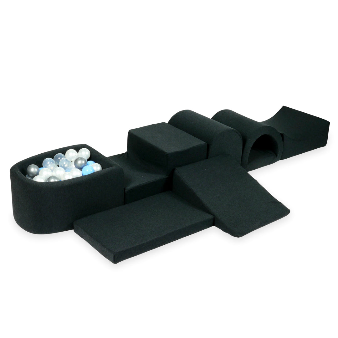 Larger foam play area with micro graphite pool + 100 balls