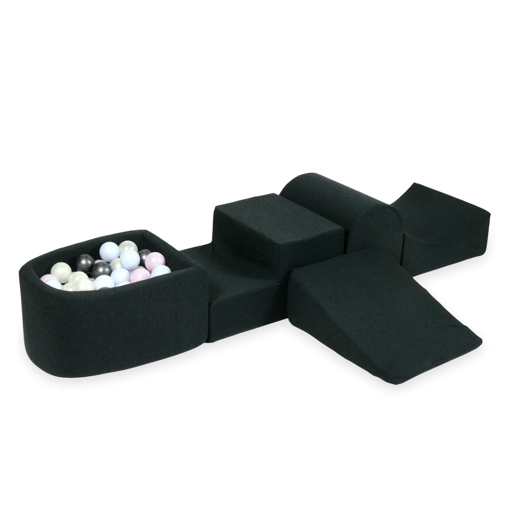 Foam play area with hill and micro graphite pool + 100 balls