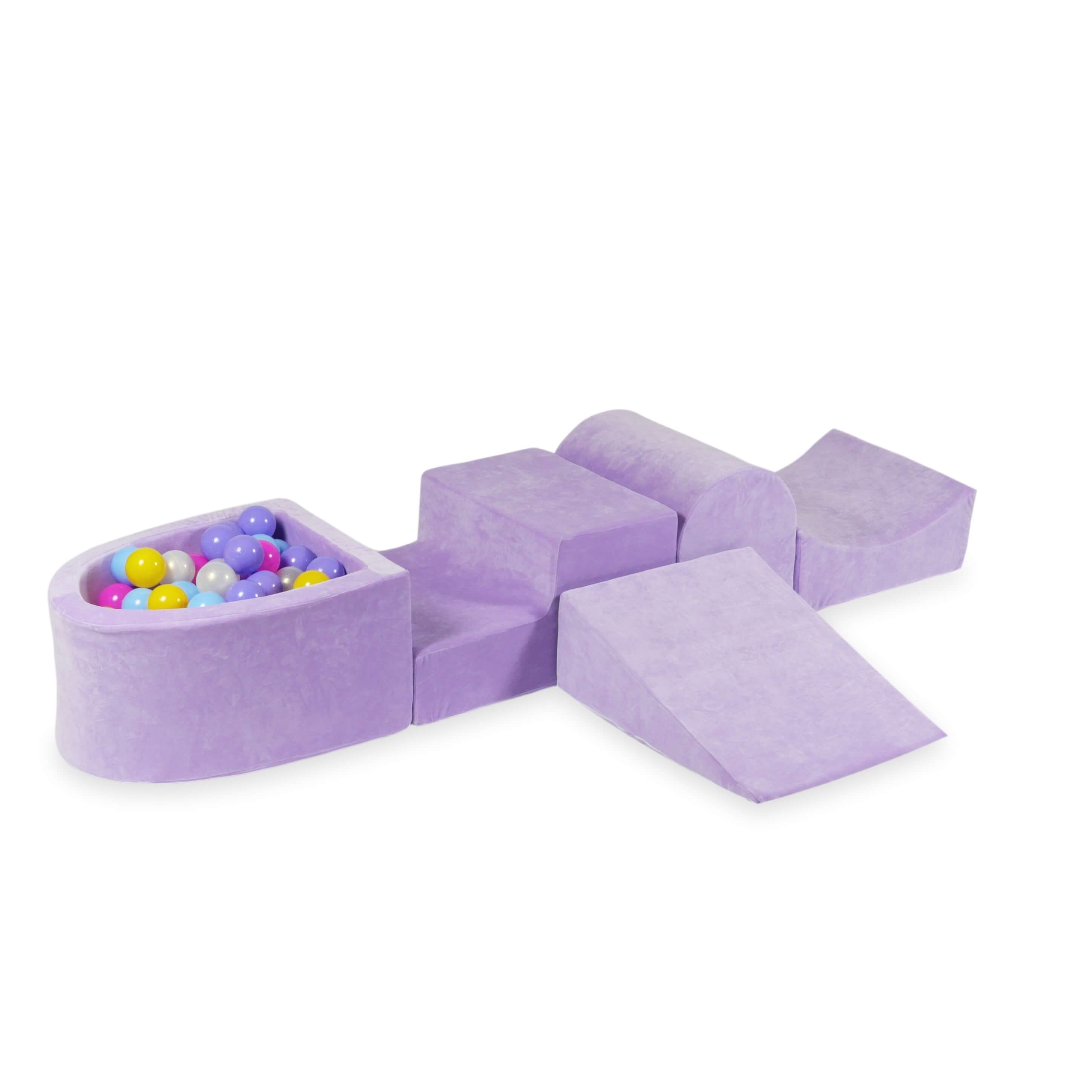 Foam play area with hill and micro lilac pool + 100 balls