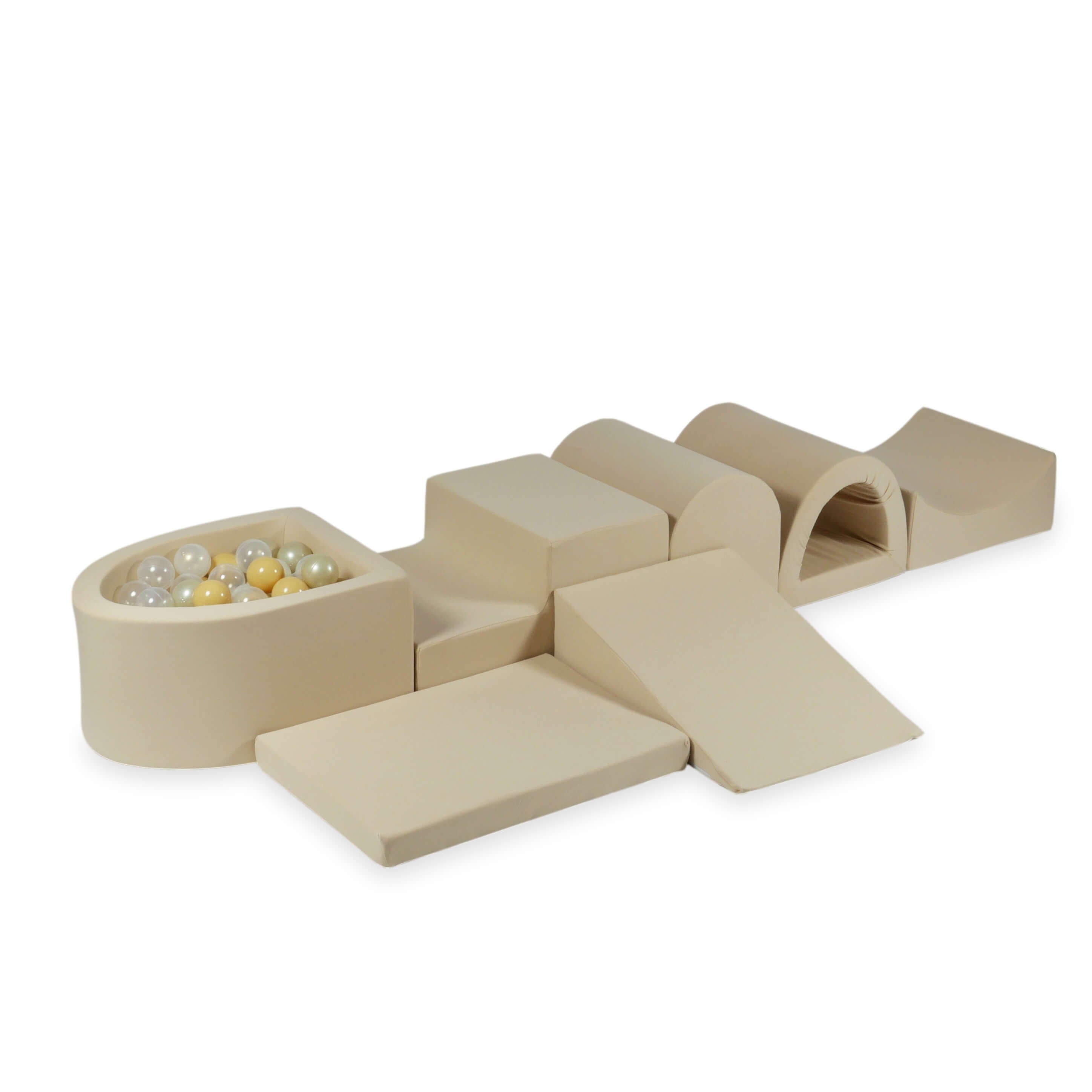 Larger foam play area with micro beige pool