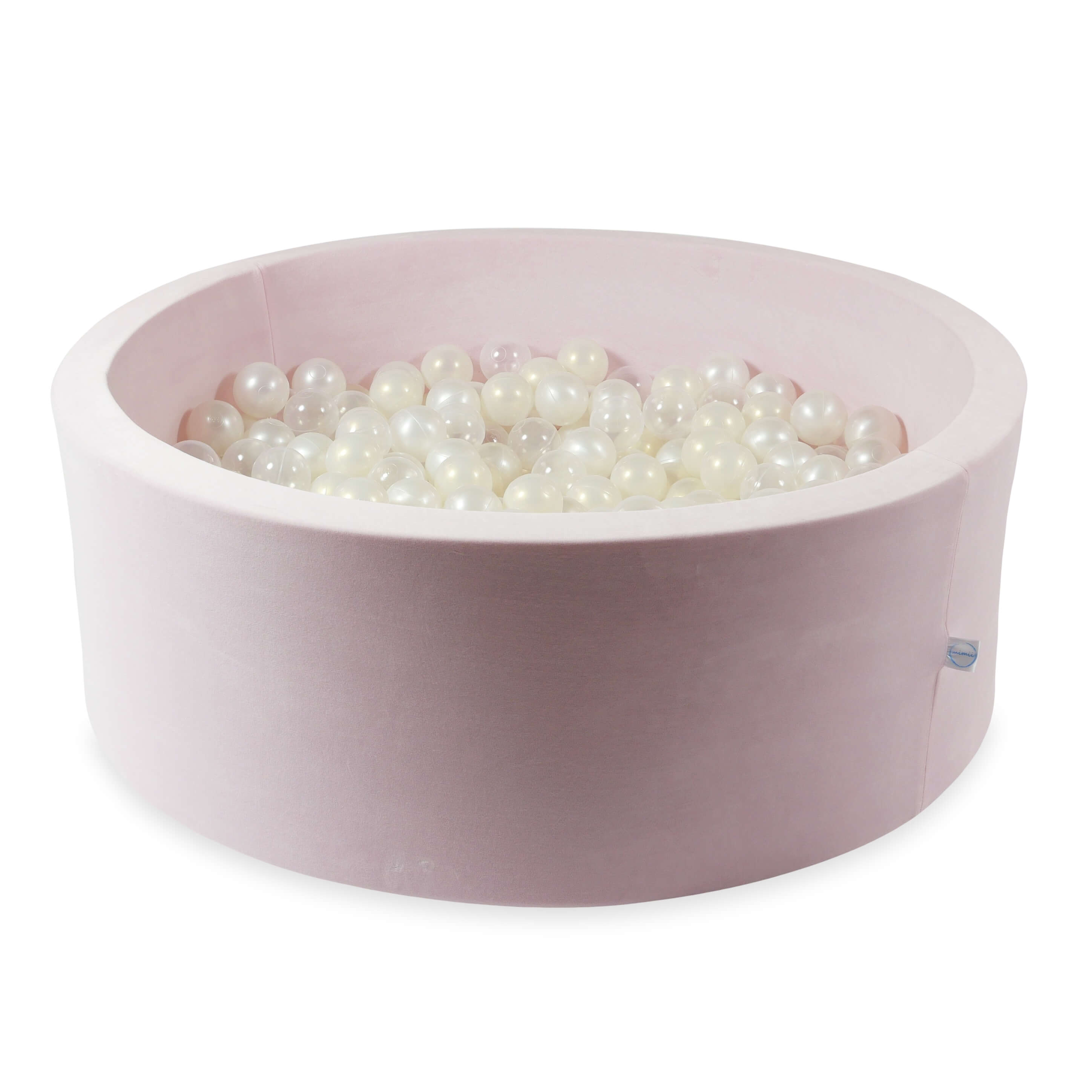 Ball Pit in velvet soft light pink 110x40 cm with 500 balls