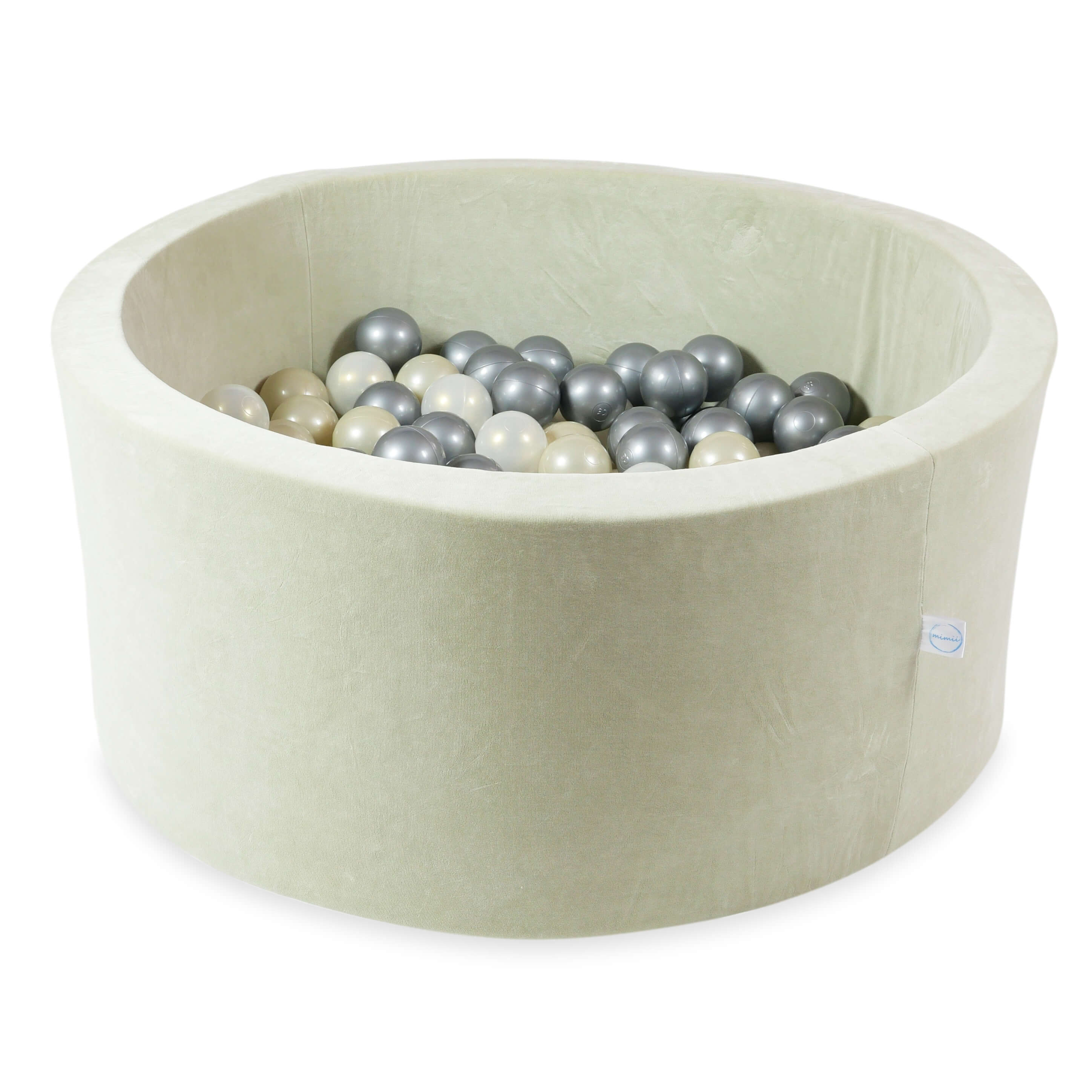 90x40 cm Velvet Soft Pistachio Ball Pit with 300 Balls