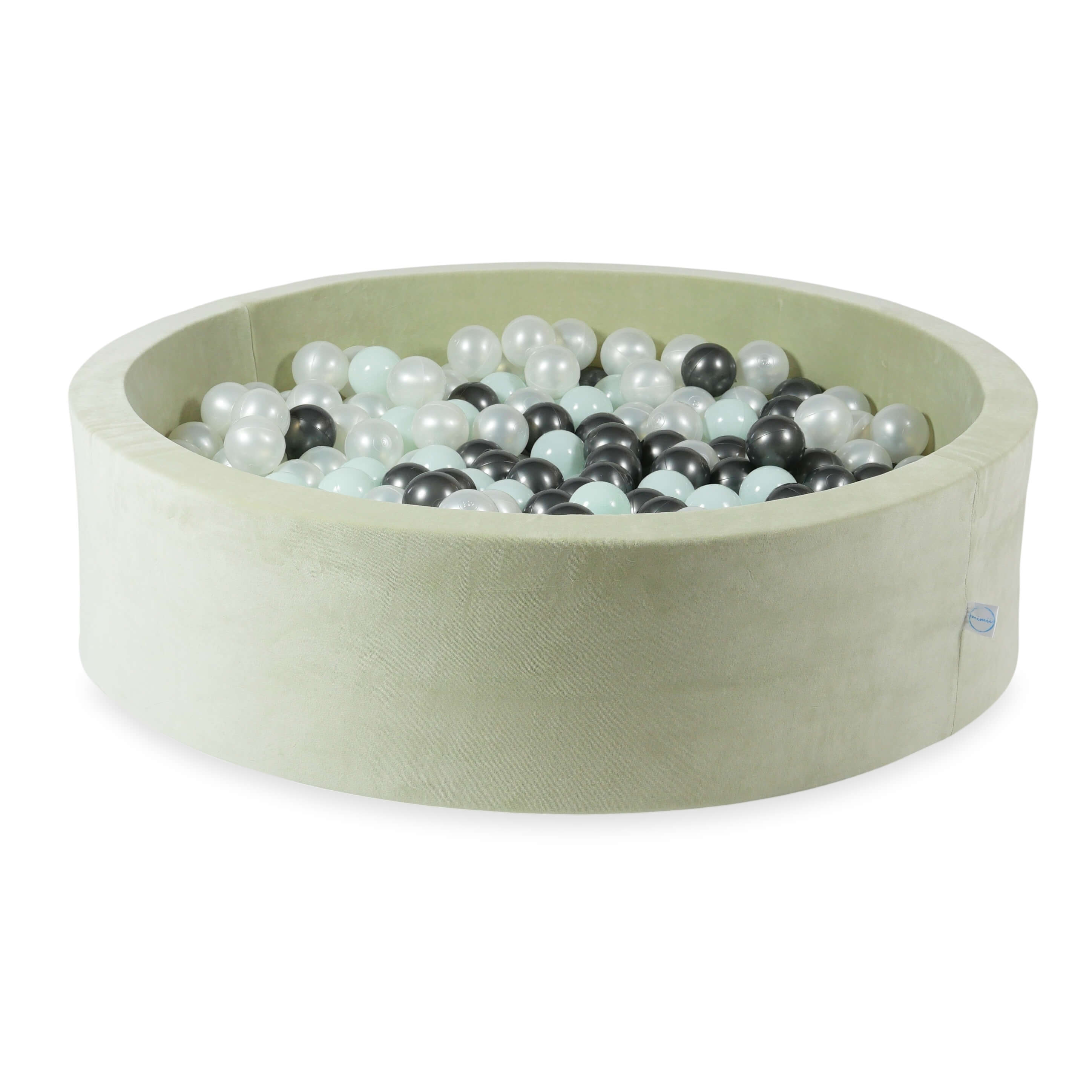 Velvet Ball Pit Velvet Soft Pistachio 110x30 cm with 400 balls