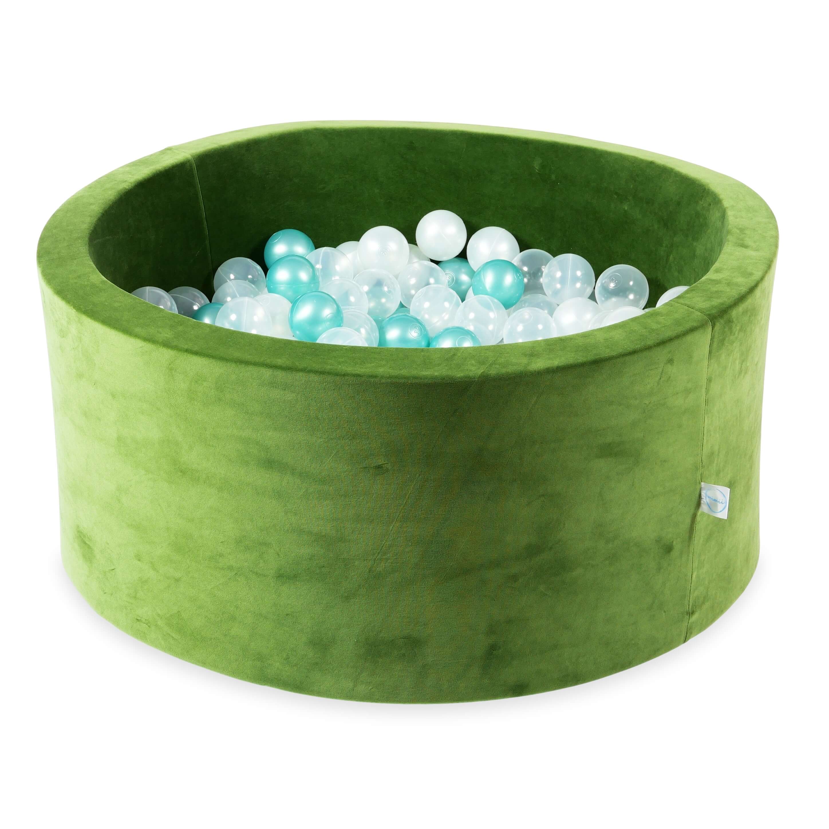 90x40 cm Velvet Soft Olive Ball Pit with 300 Balls