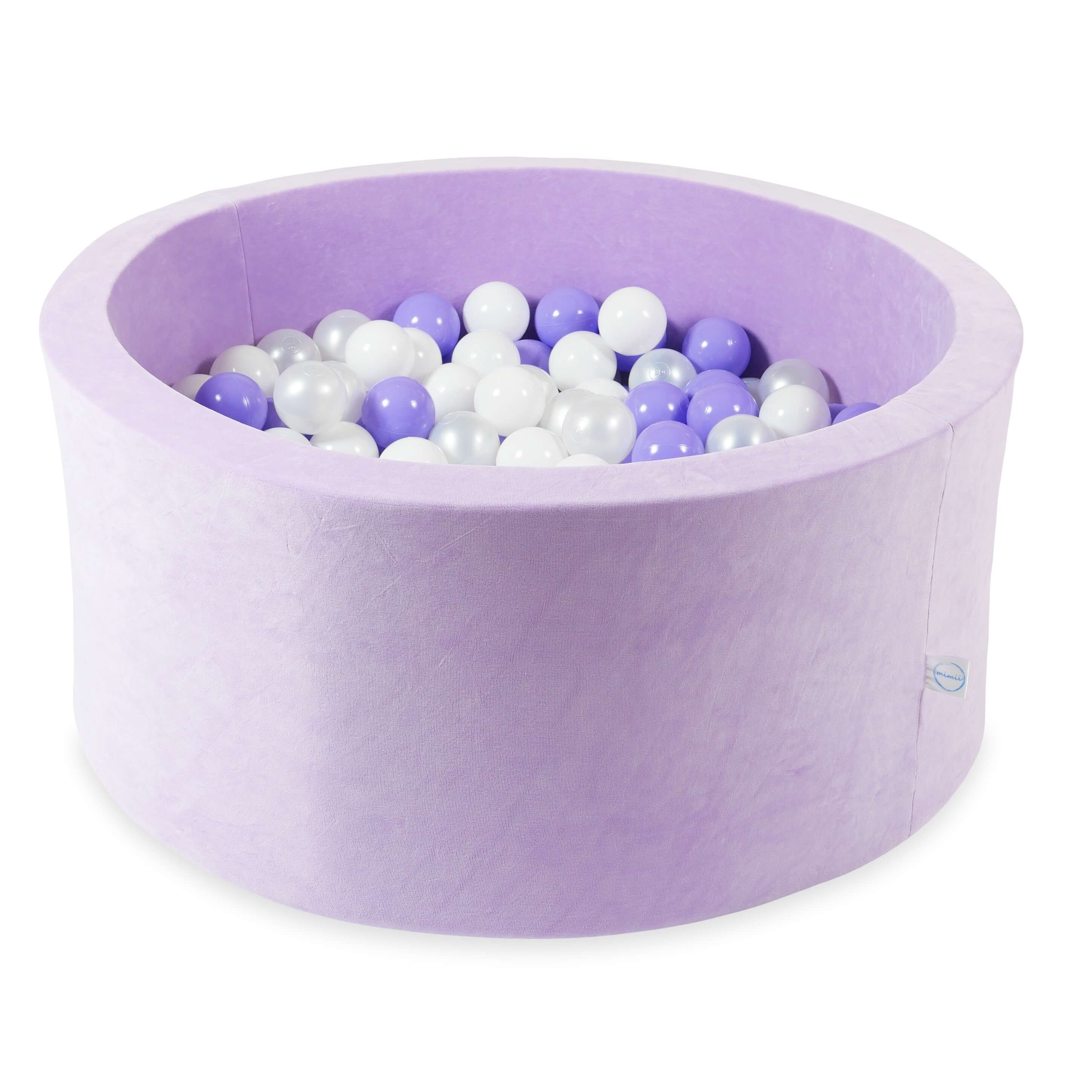 90x40 cm Velvet Soft Lilac Ball Pit with 300 Balls