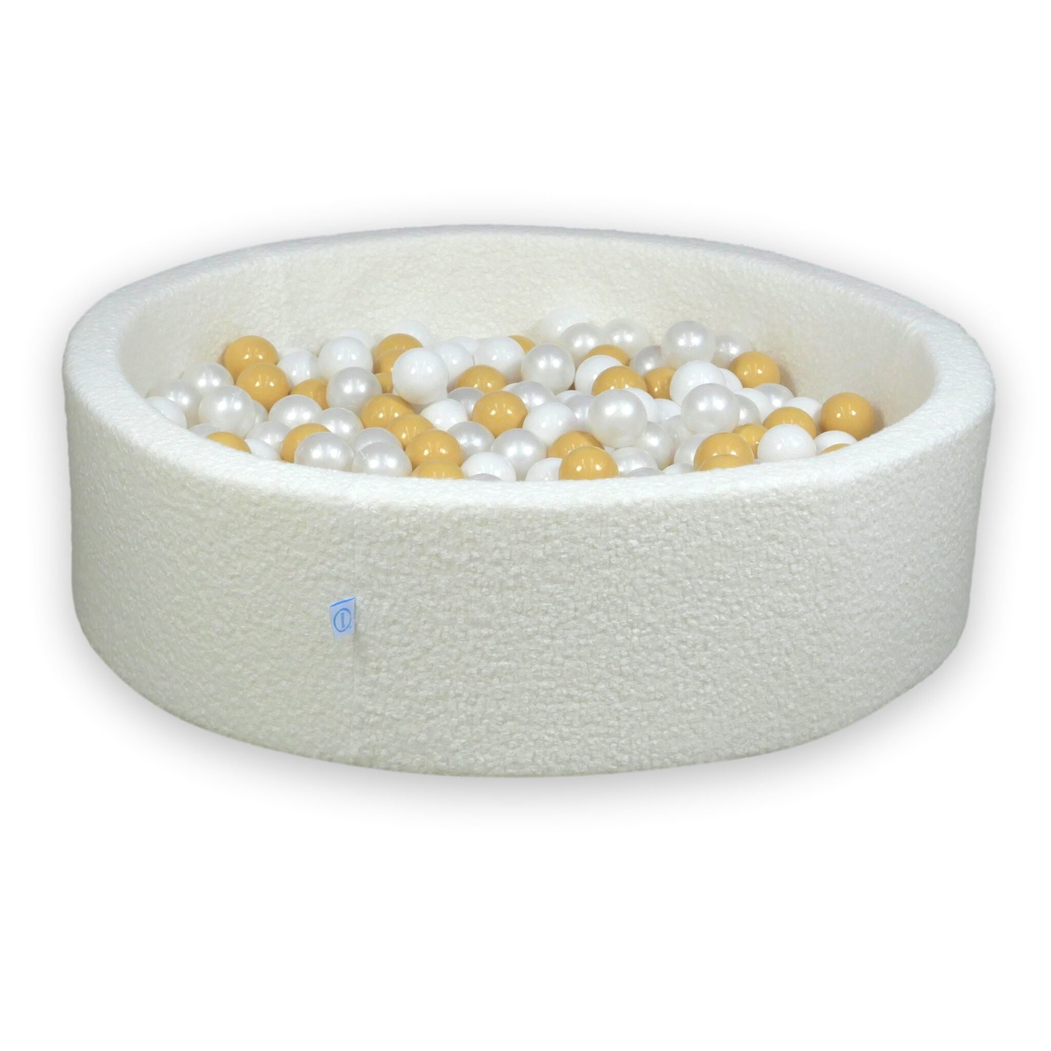 Ball pit in boucle White 110x30 cm with 400 balls