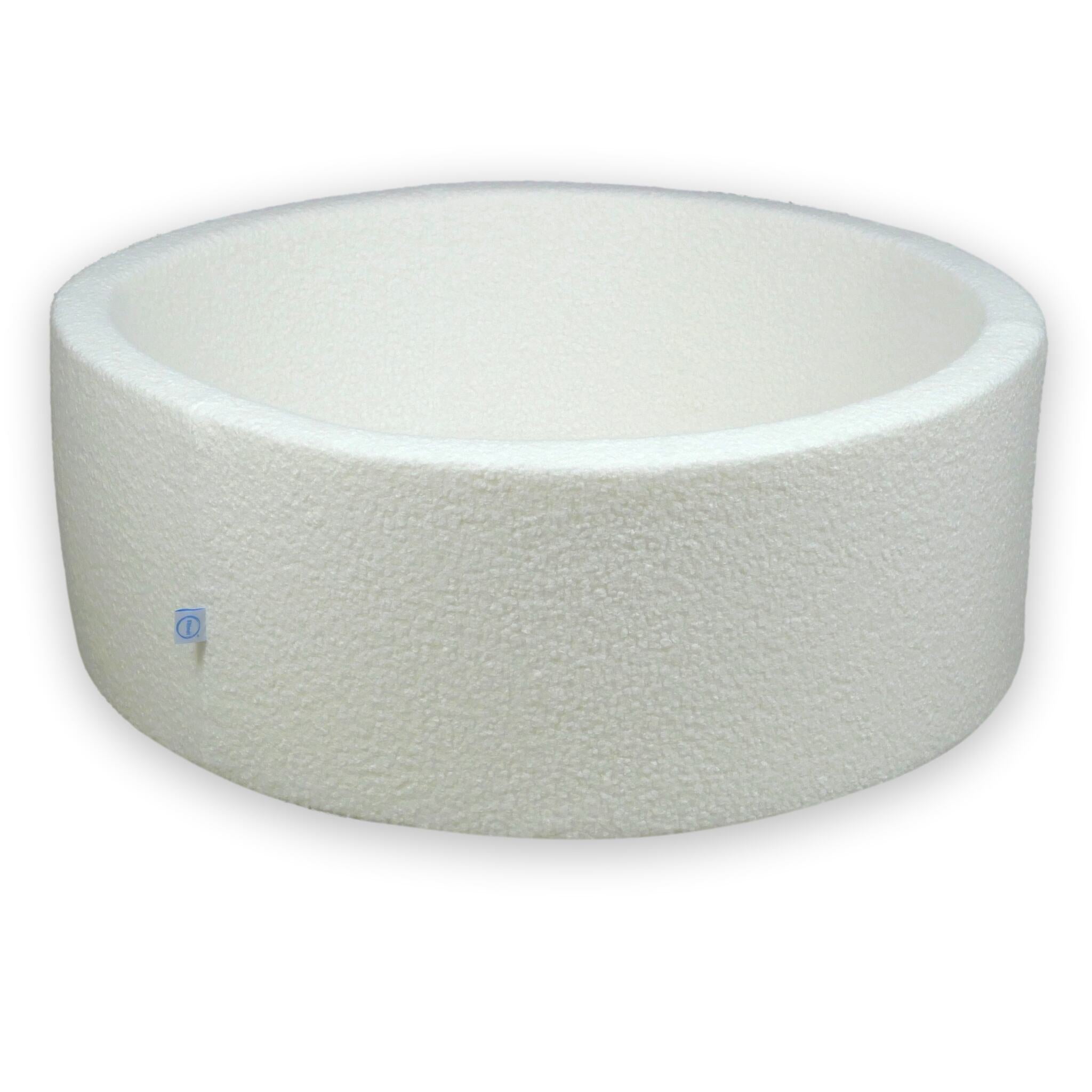 White boucle ball pit 110x40 cm without balls