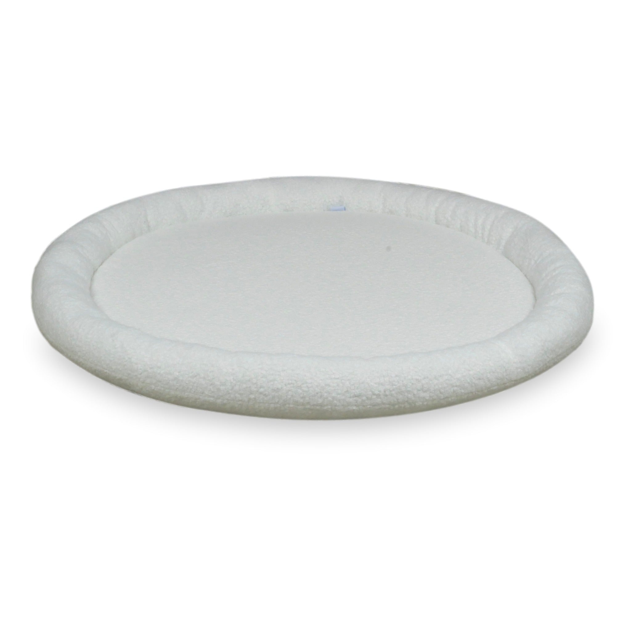 Baby nest play mat 120cm in white boucle