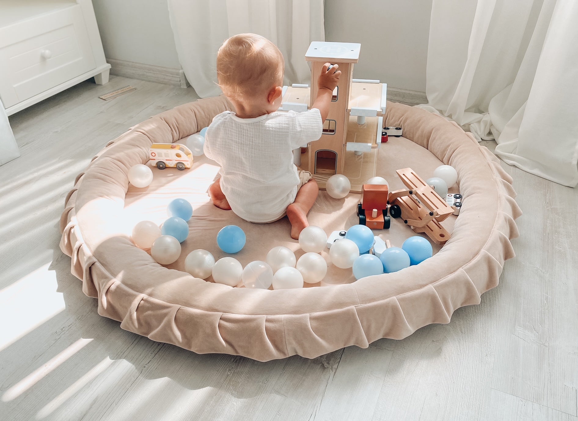 Baby nest play mat 120cm in jersey
