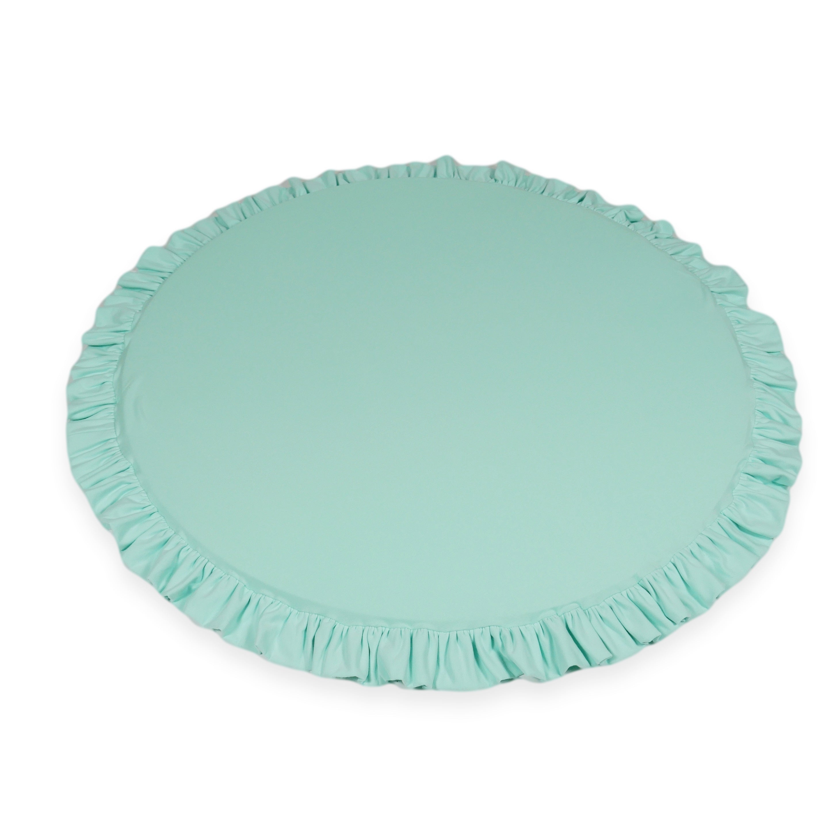 Round baby play mat 100cm with ruffle in jersey