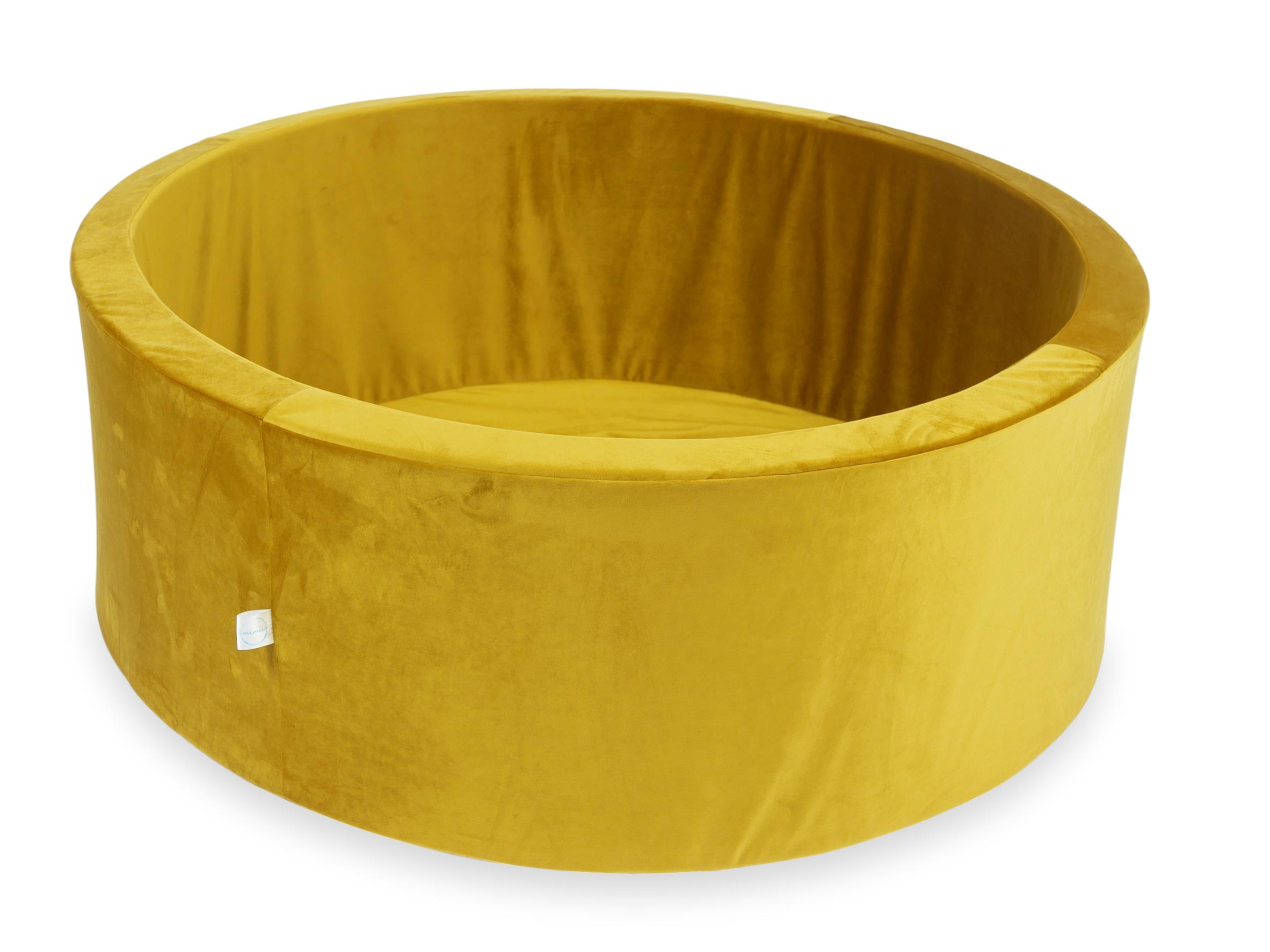 Golden velvet ball pit 110x40 cm without balls