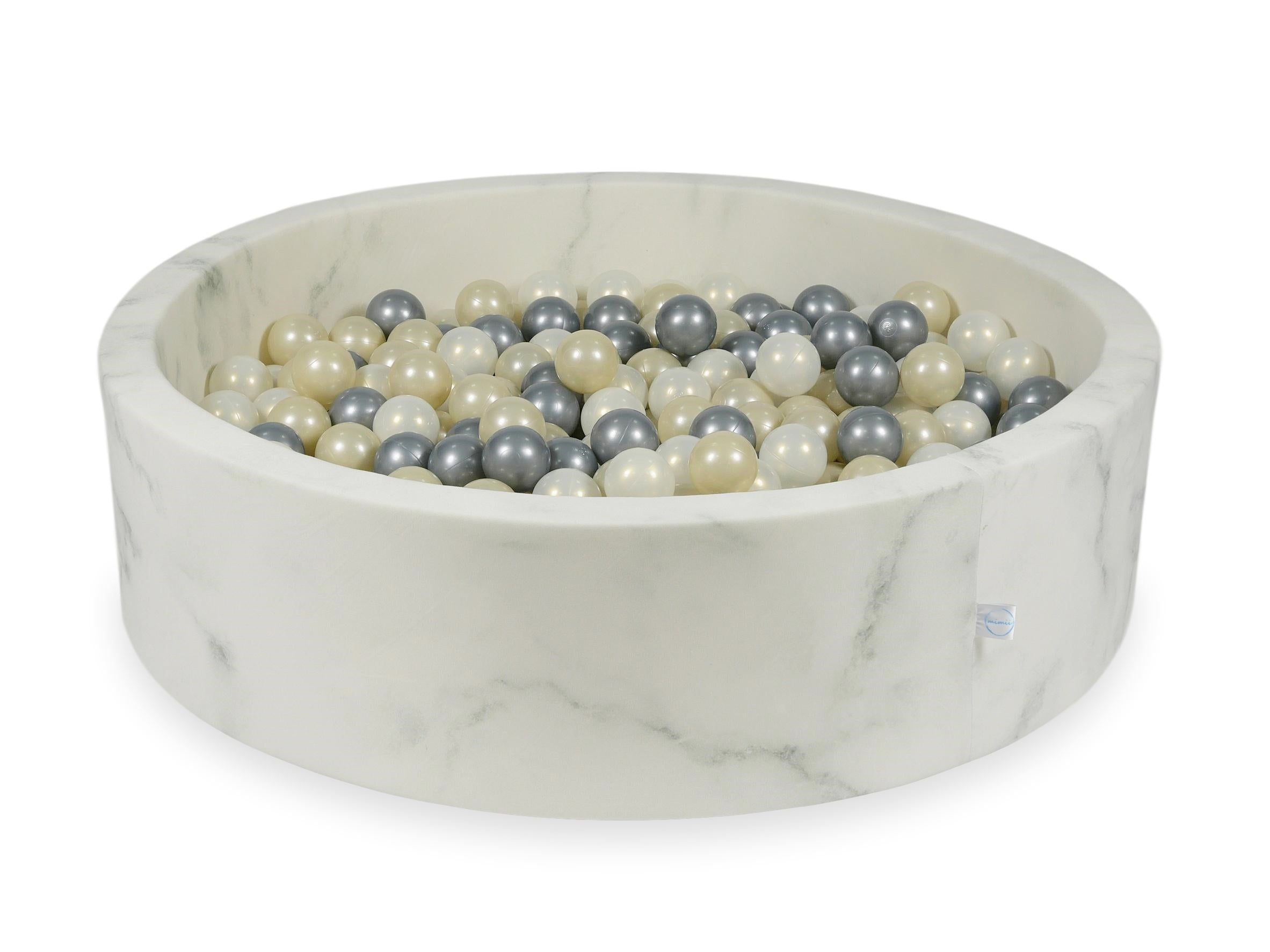 Velvet Ball Pit Marble 110x30 cm with 400 balls