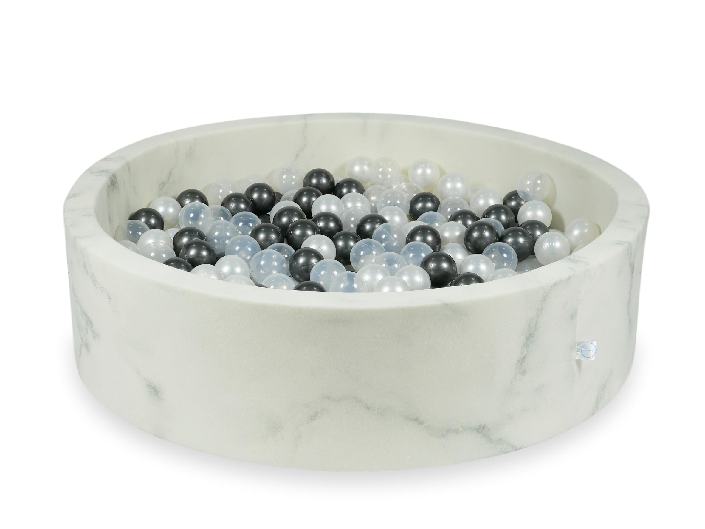 Velvet Ball Pit Marble 110x30 cm with 400 balls