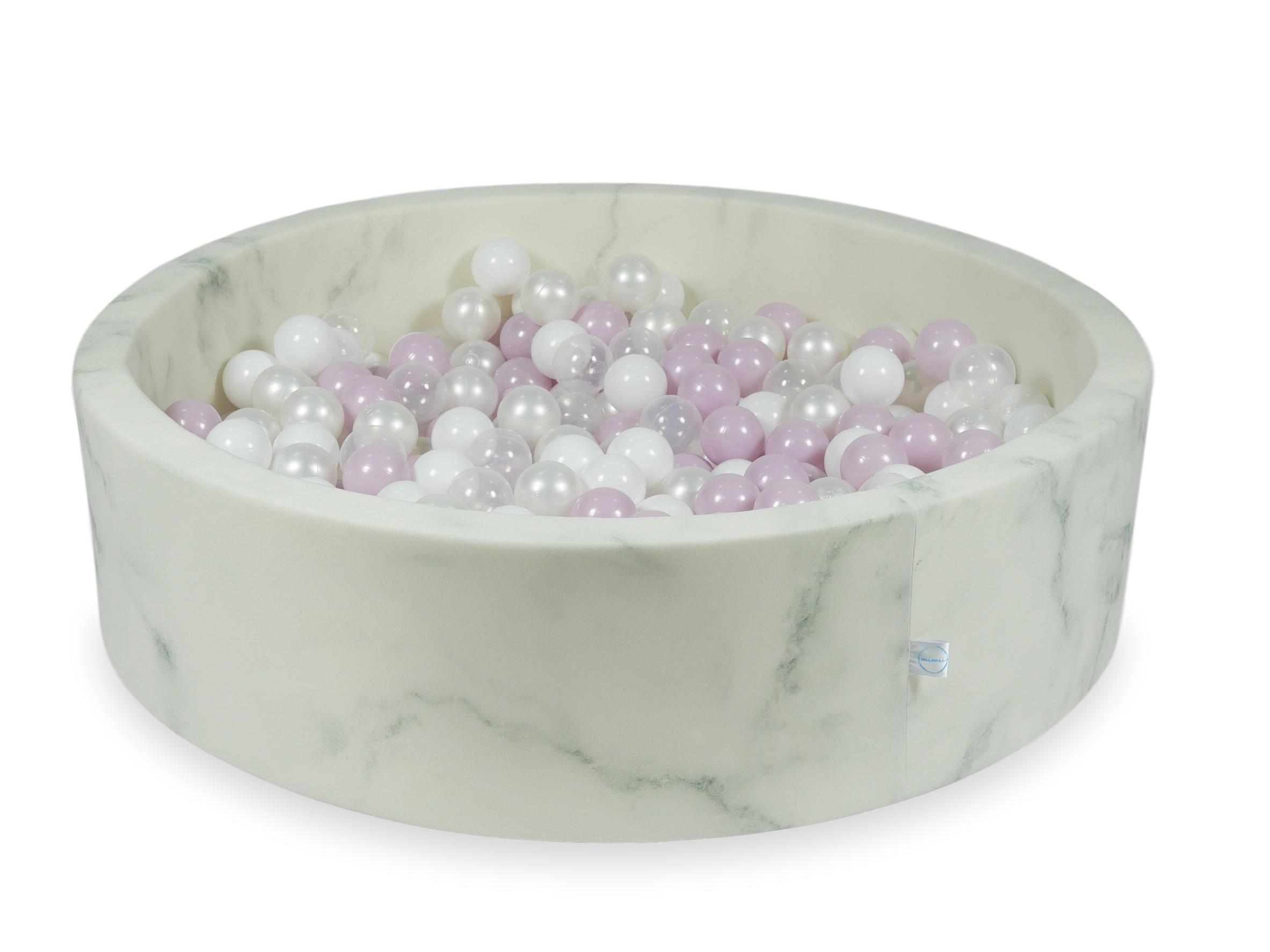 Velvet Ball Pit Marble 110x30 cm with 400 balls