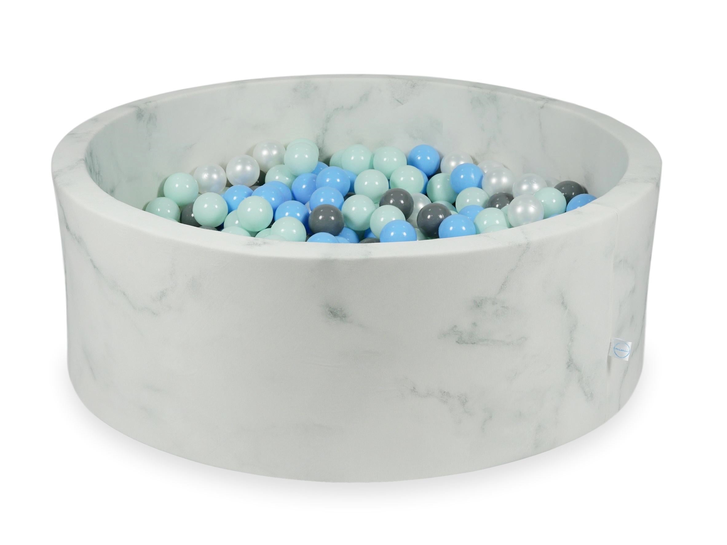 Ball Pit in velvet Marble 110x40 cm with 500 balls