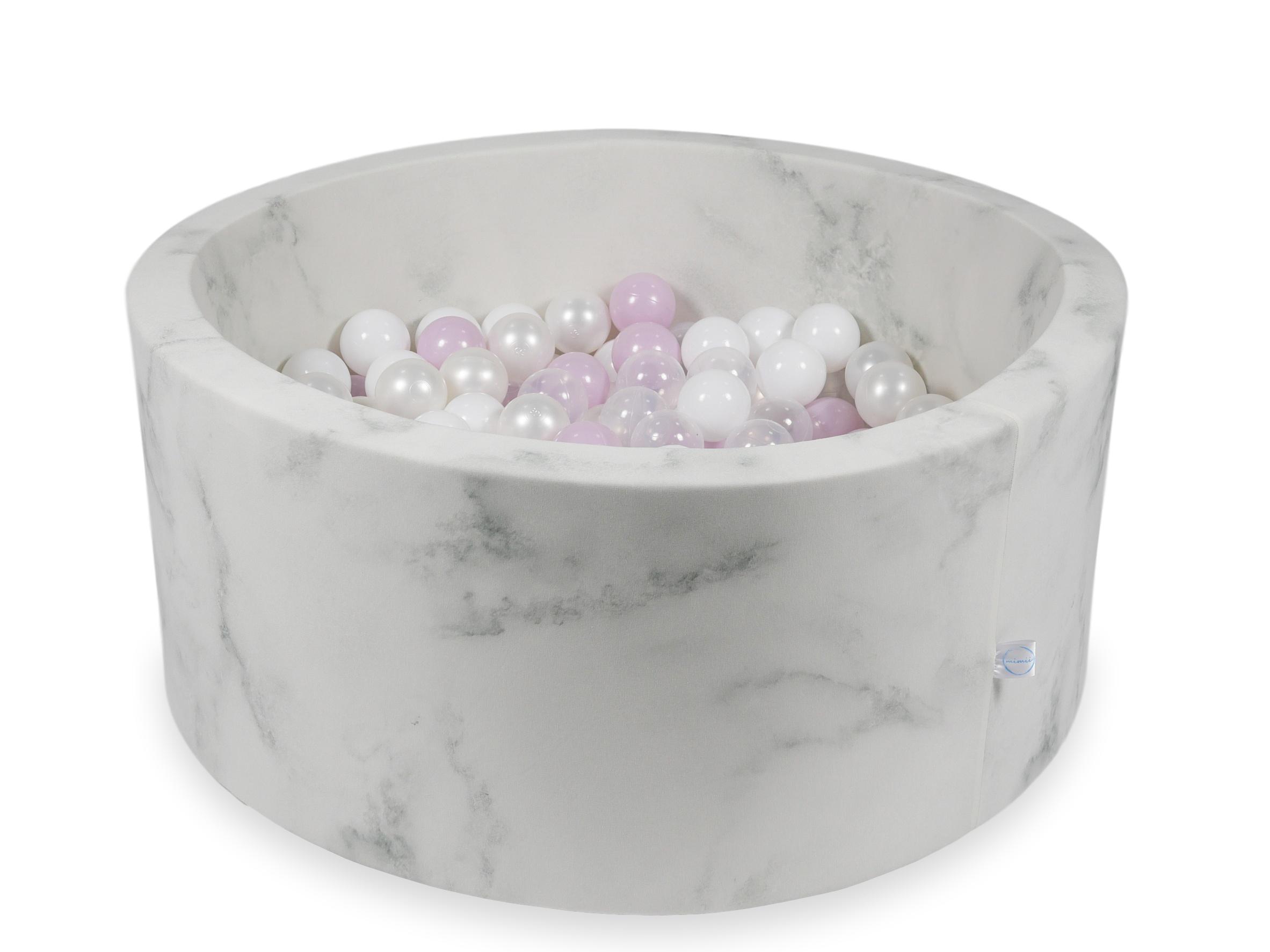 90x40 cm Velvet Marble Ball Pit with 300 Balls