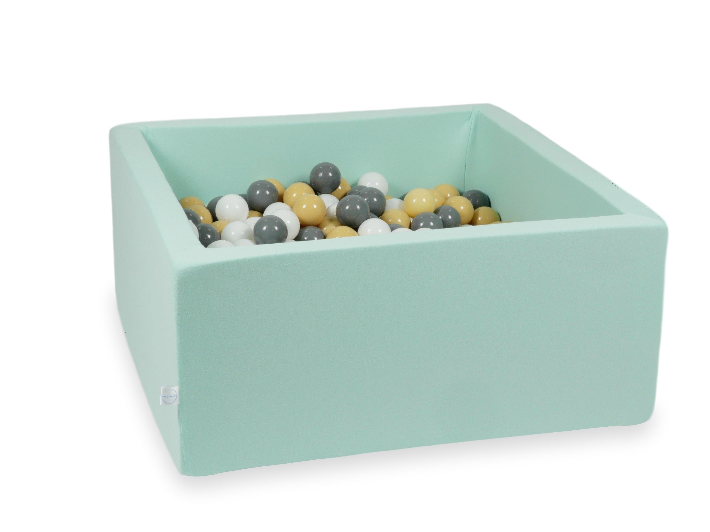 Square ball pit 90x90x40 cm in Mint, 400 balls