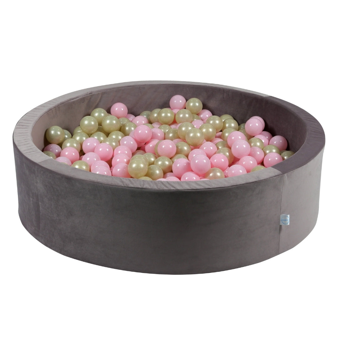 Velvet Ball Pit Velvet Lilac 110x30 cm with 400 balls