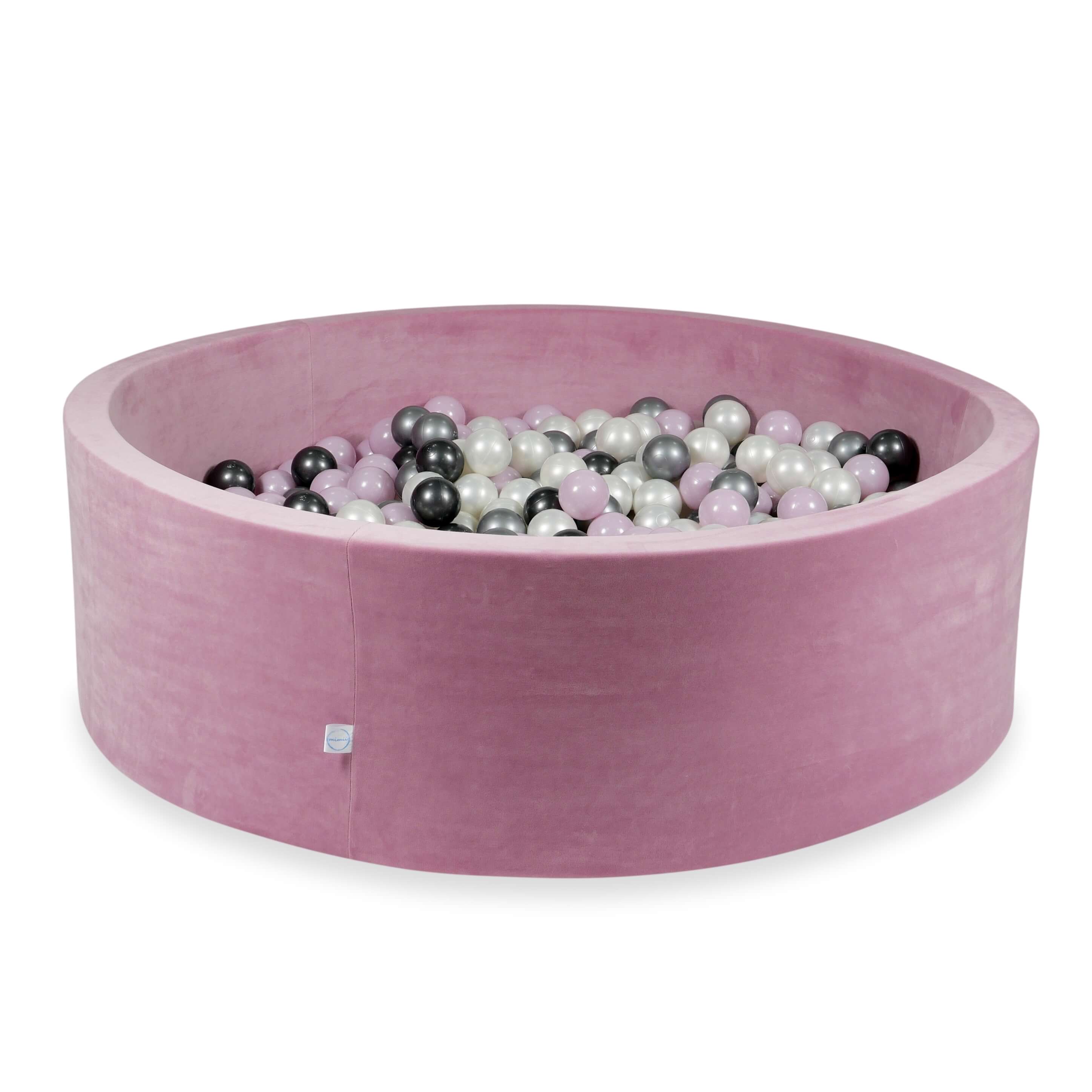 Bällebad Samt soft rosa 130x40 cm mit 700 Bällen
