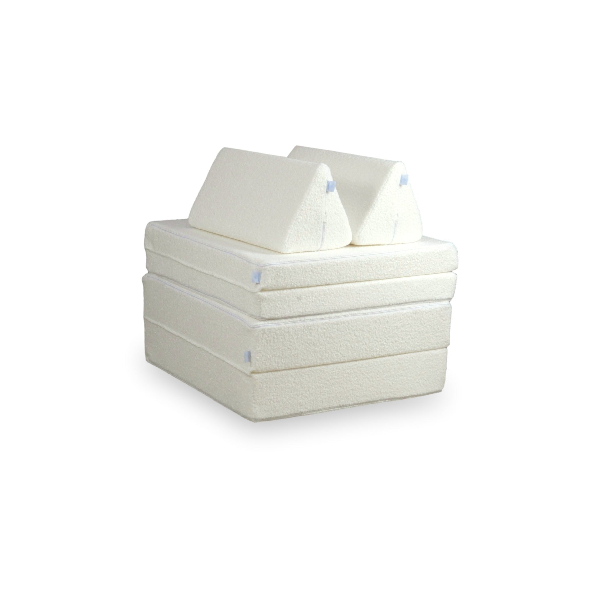 Montessori Play Sofa Comfort White Bouclé