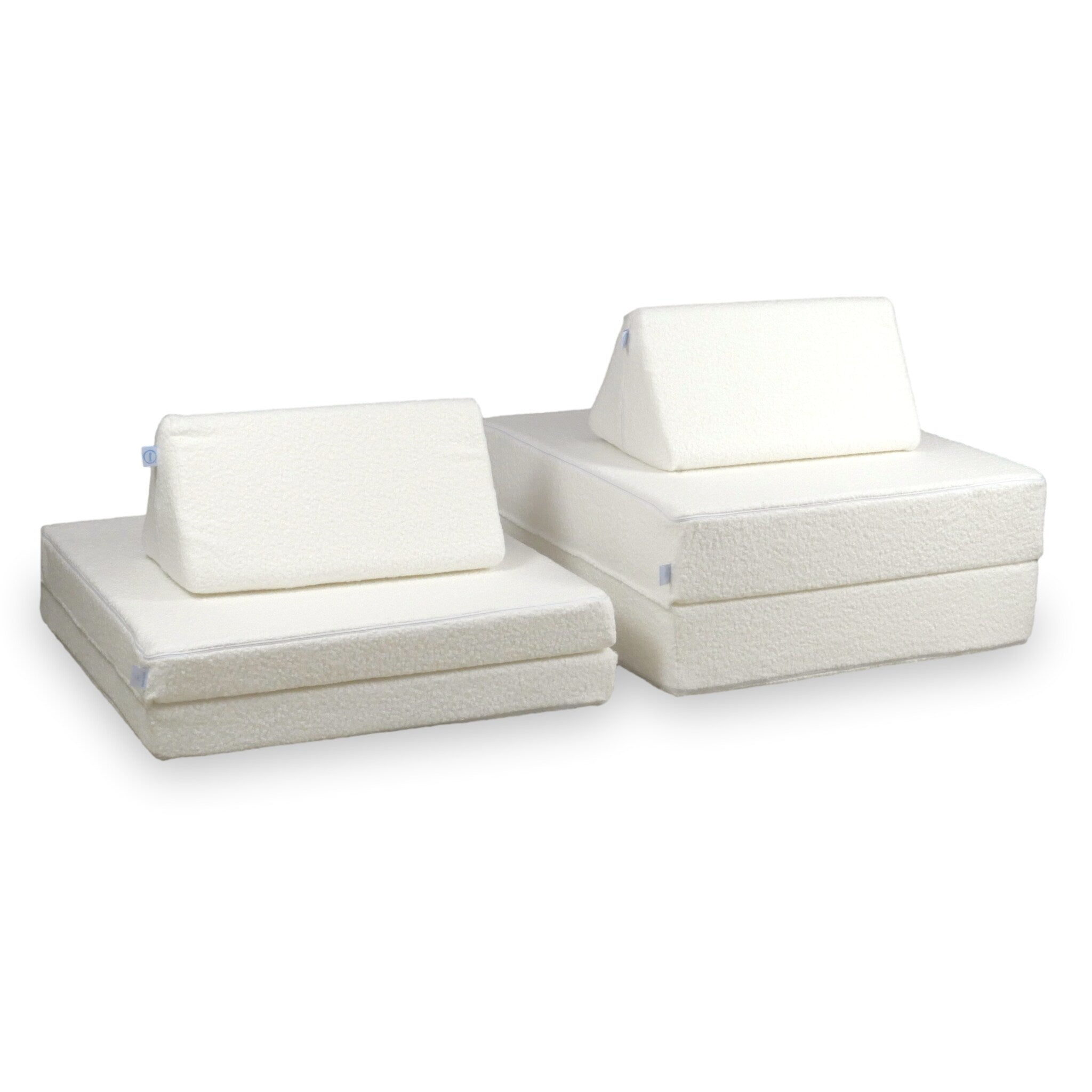 Montessori Play Sofa Comfort White Bouclé