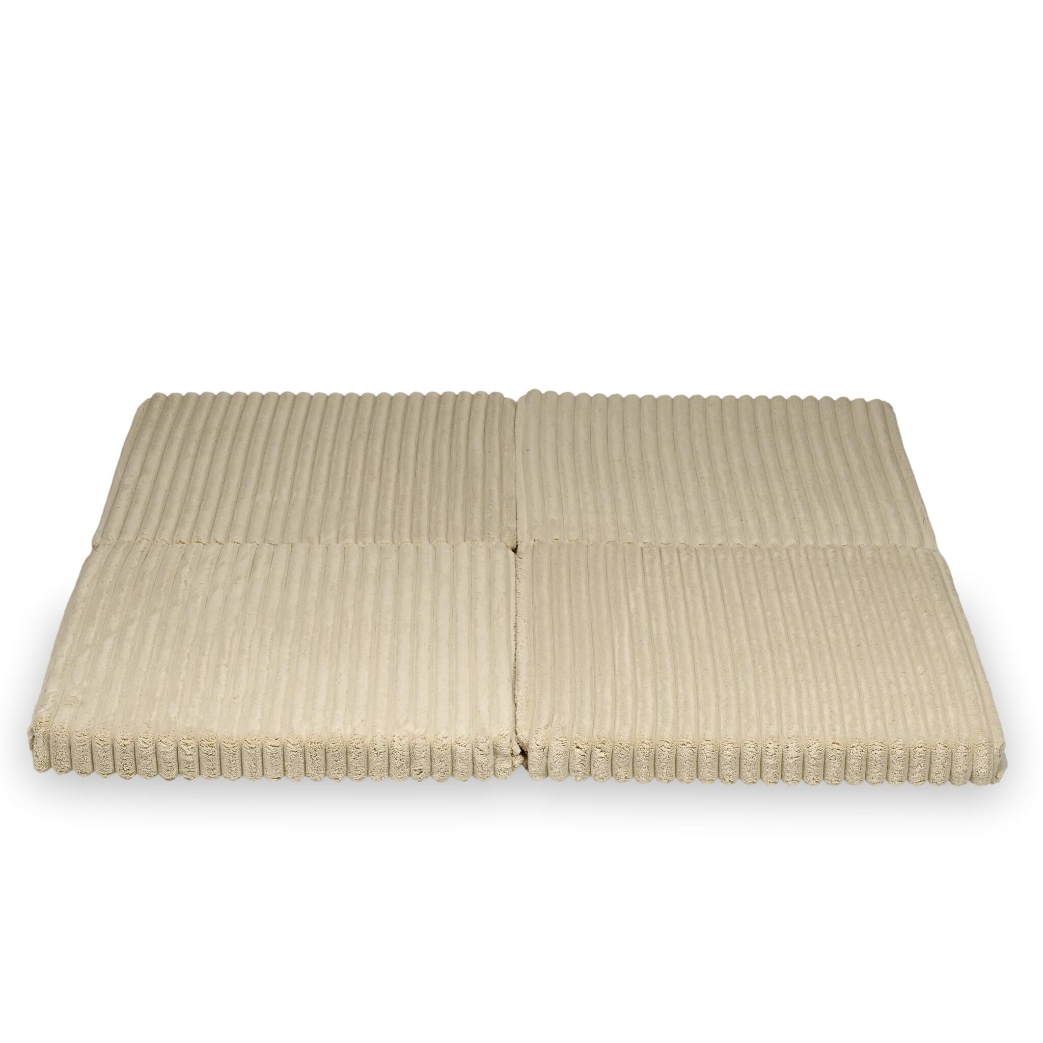 Foldable square baby play mat 120 × 120 cm in embossed fabric