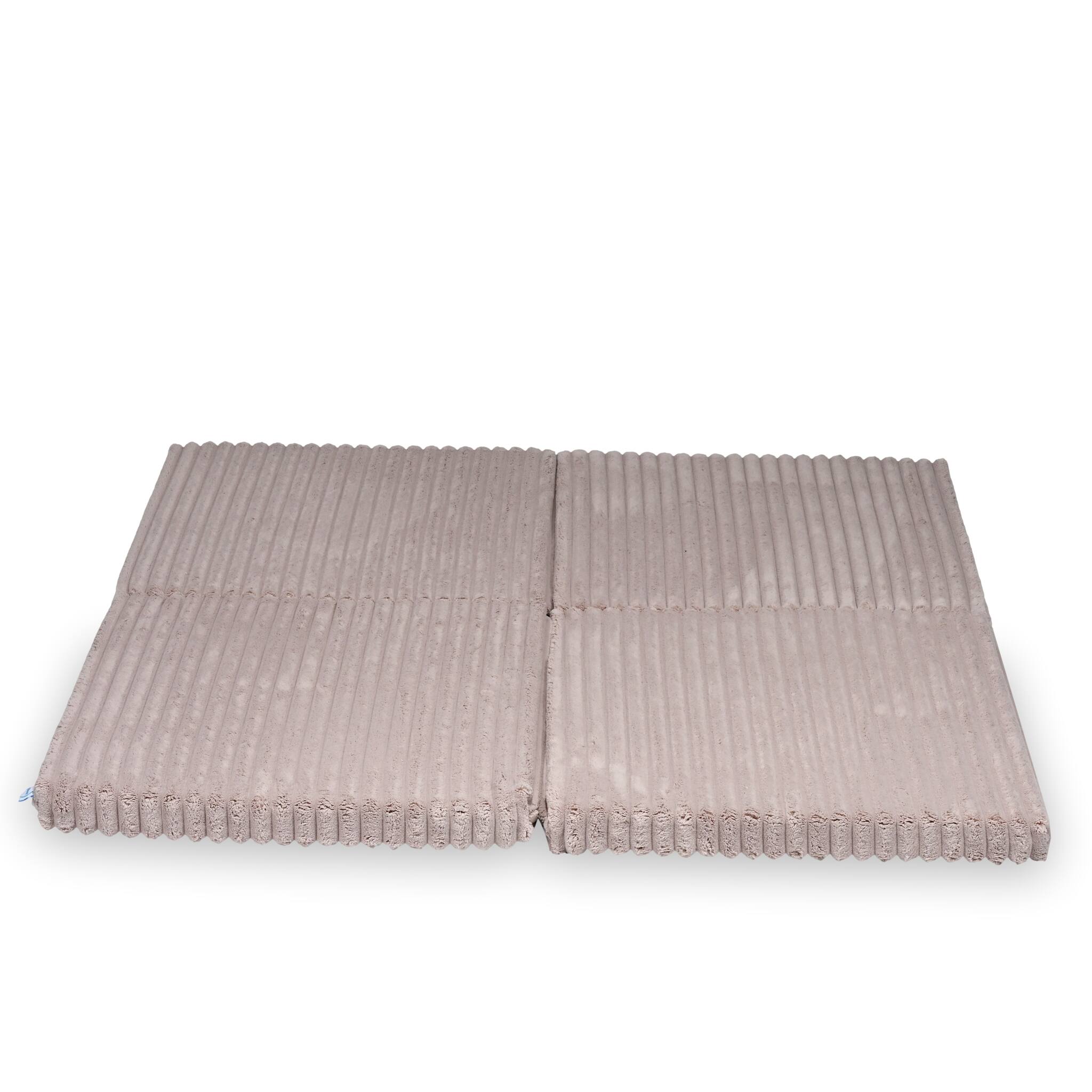 Foldable square baby play mat 120 × 120 cm in embossed fabric