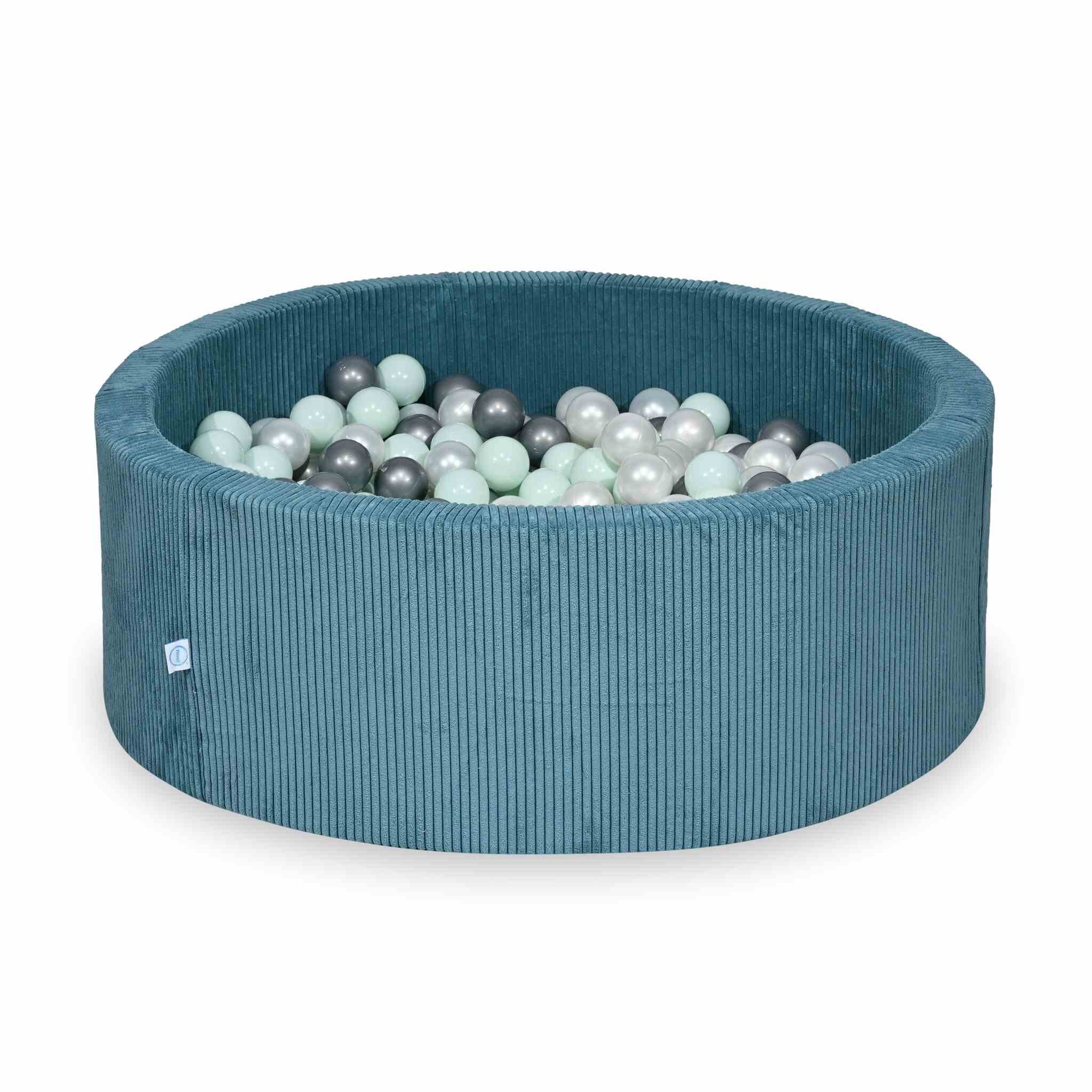 Ball Pit in corduroy blue 110x40 cm with 500 balls