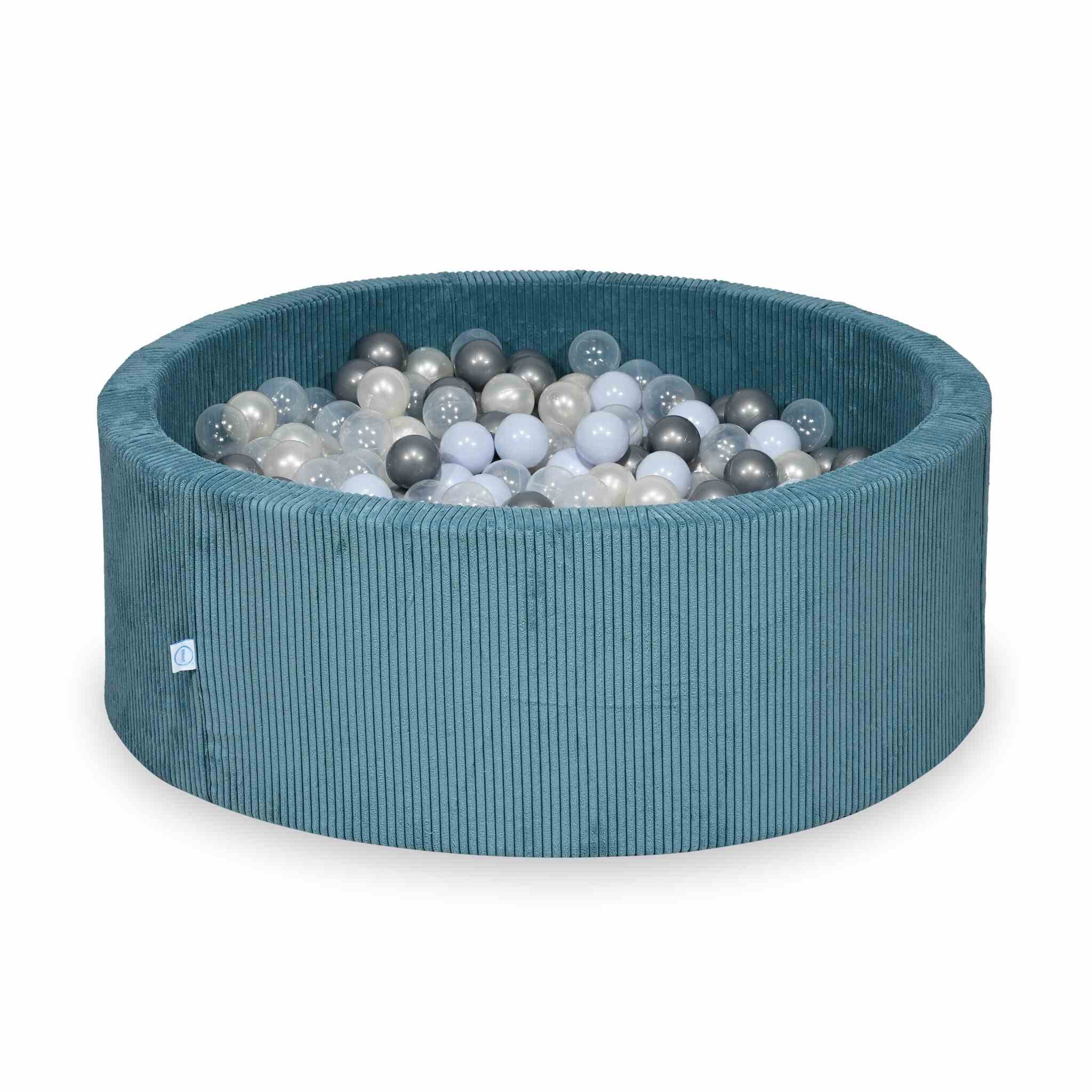 Ball Pit in corduroy blue 110x40 cm with 500 balls