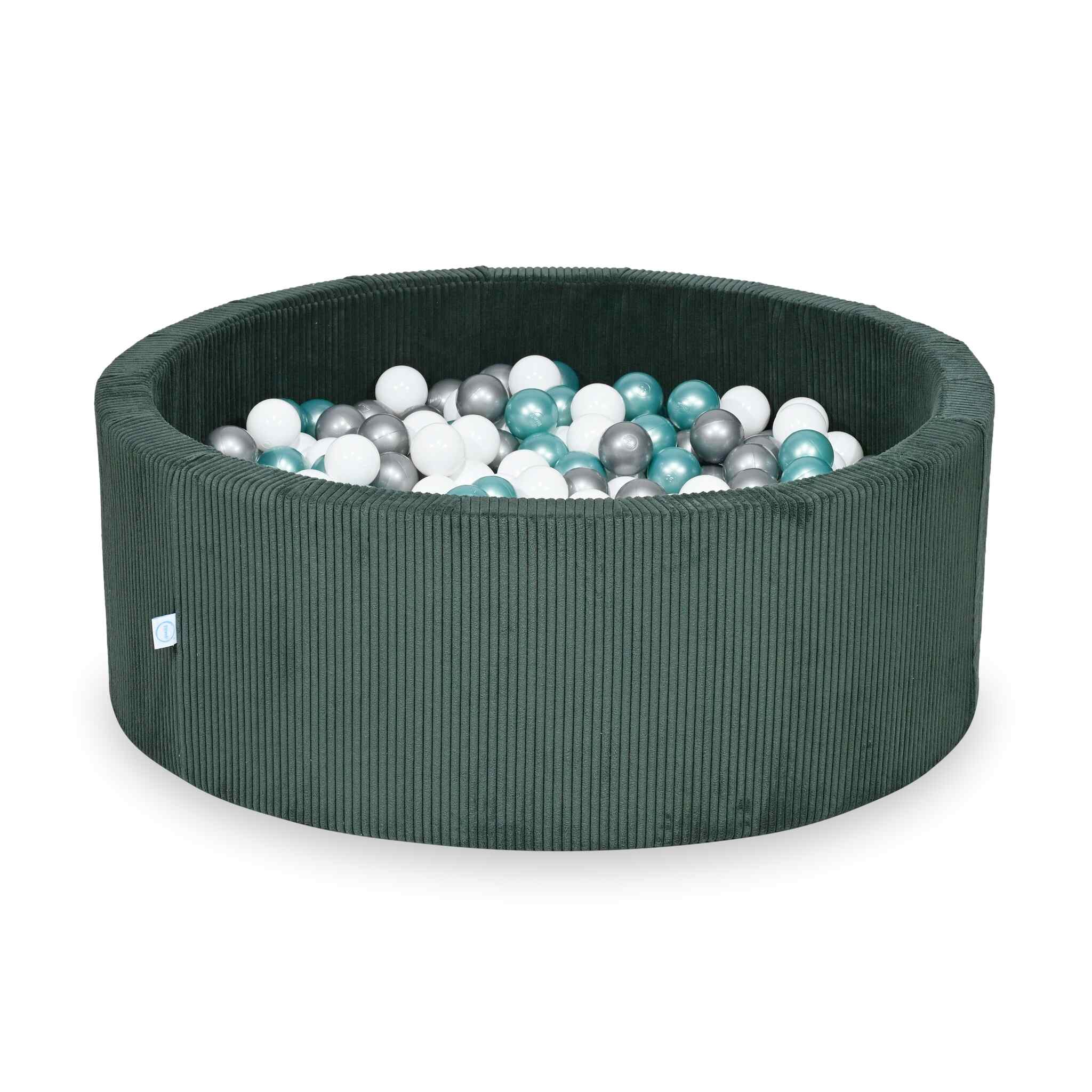 Ball Pit in corduroy green 110x40 cm with 500 balls
