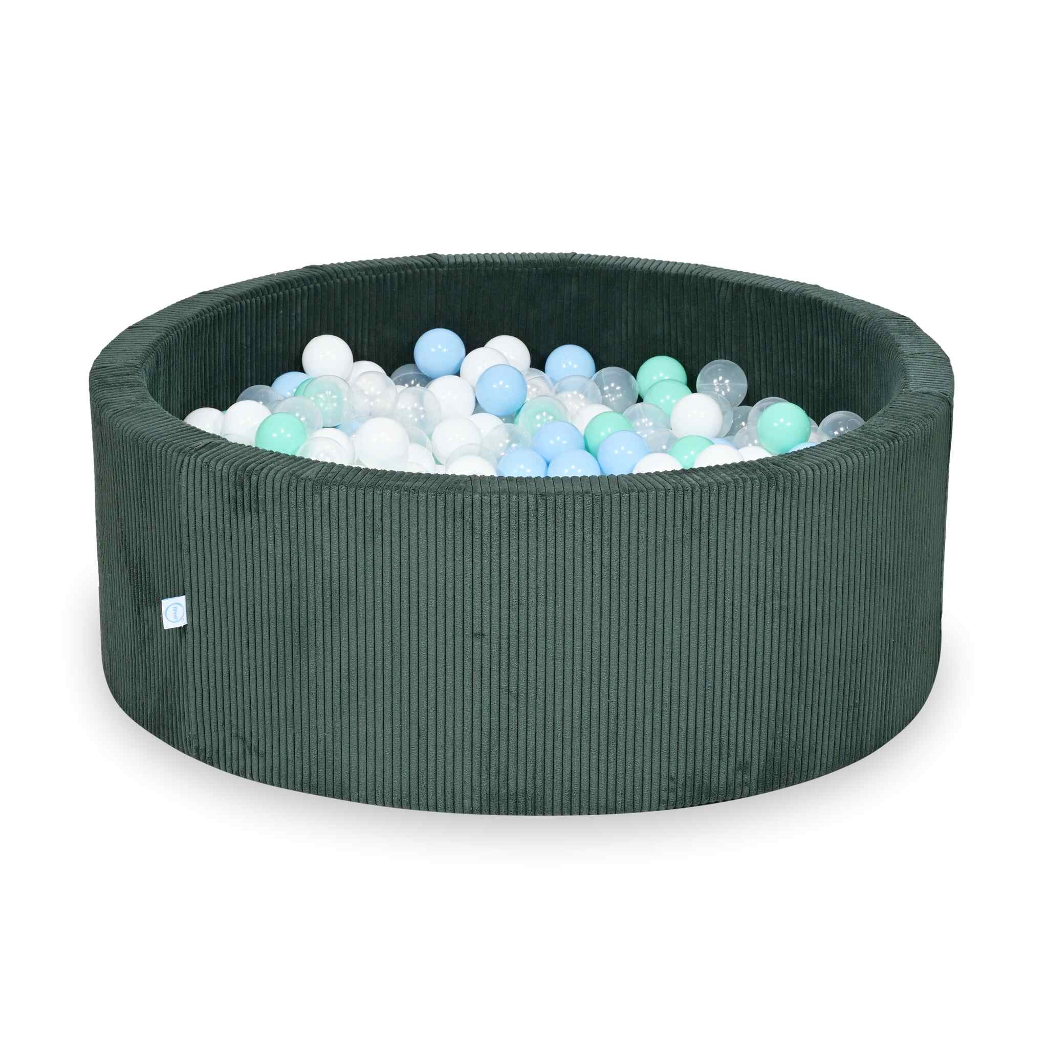 Ball Pit in corduroy green 110x40 cm with 500 balls