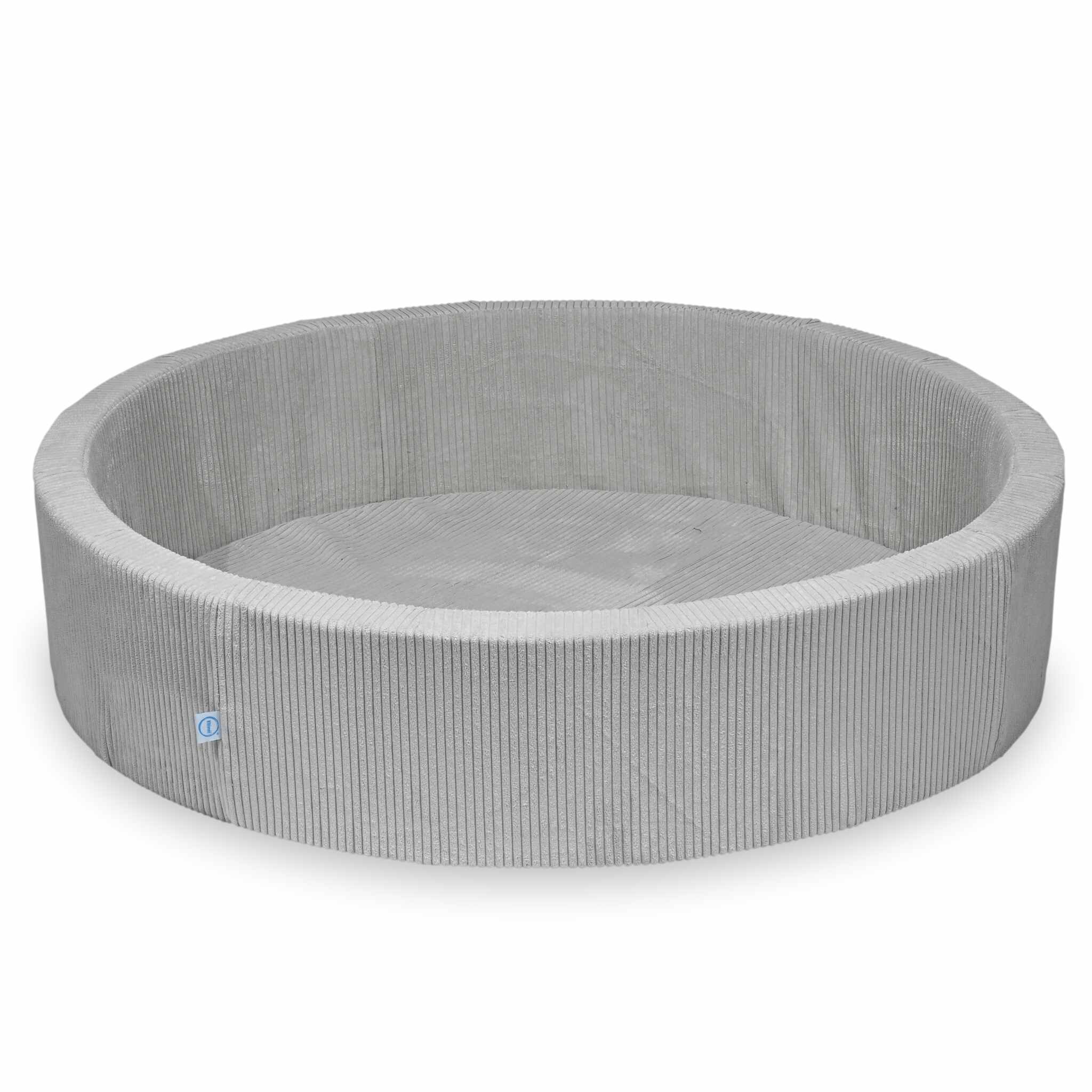 Bällebad 130x30 Kordsamt grau ohne Bälle