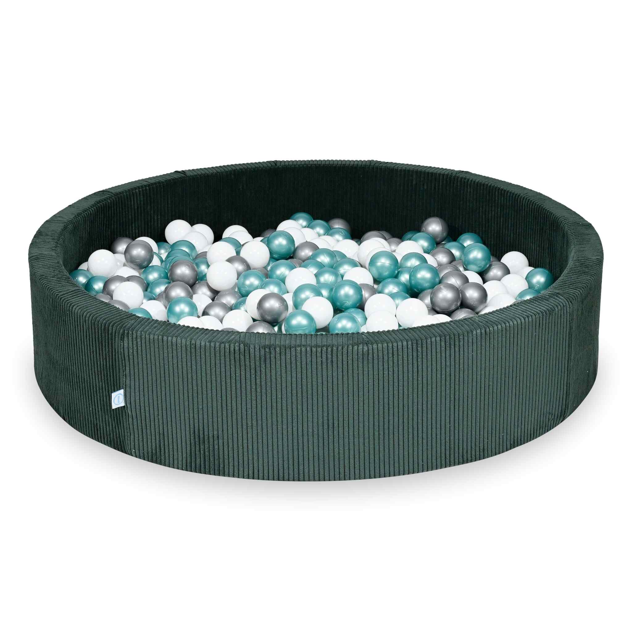 Bällebad Cord Grün 130x30 cm mit 600 Bällen