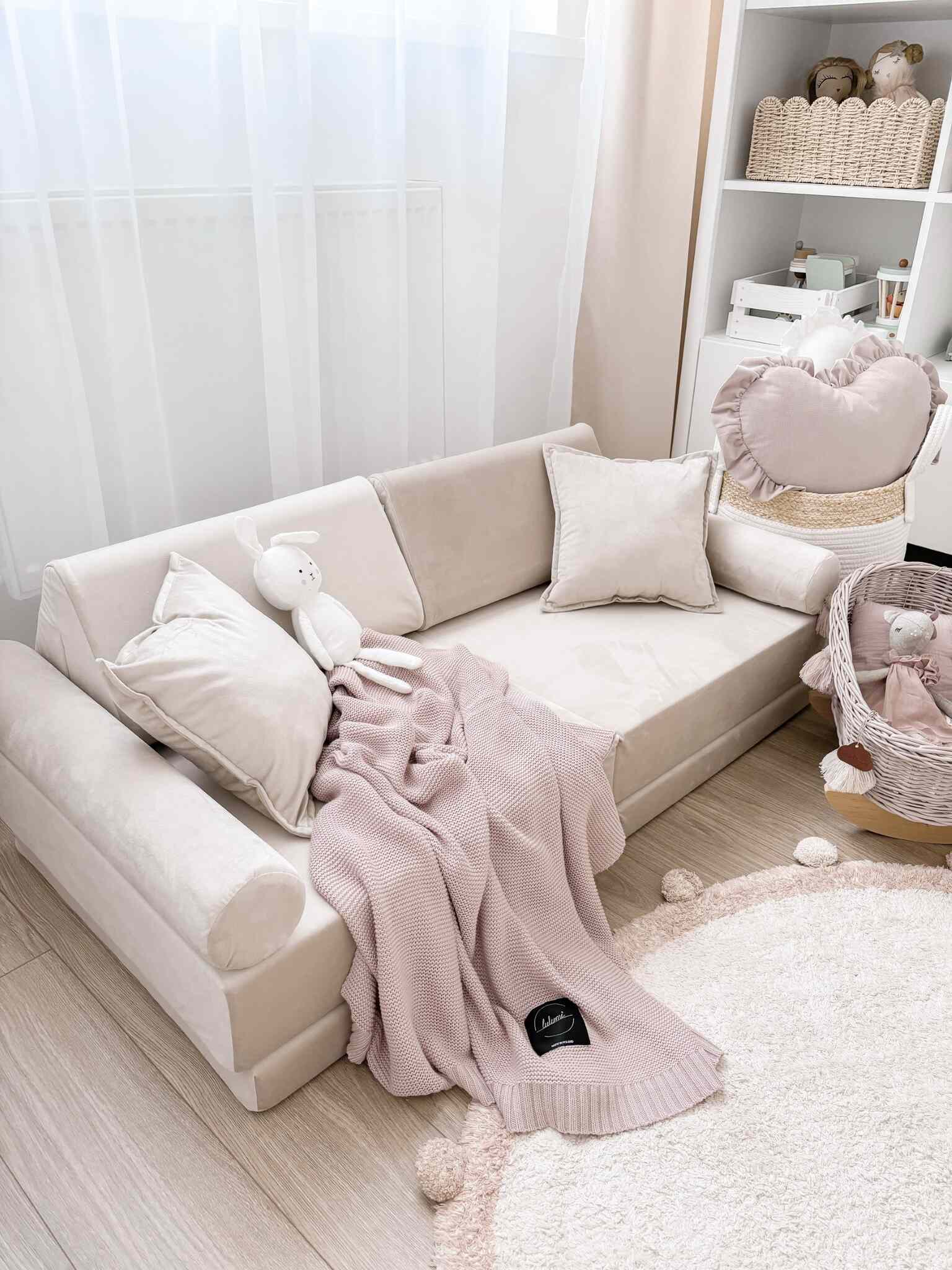 Montessori Mini Play Sofa Comfort in velvet