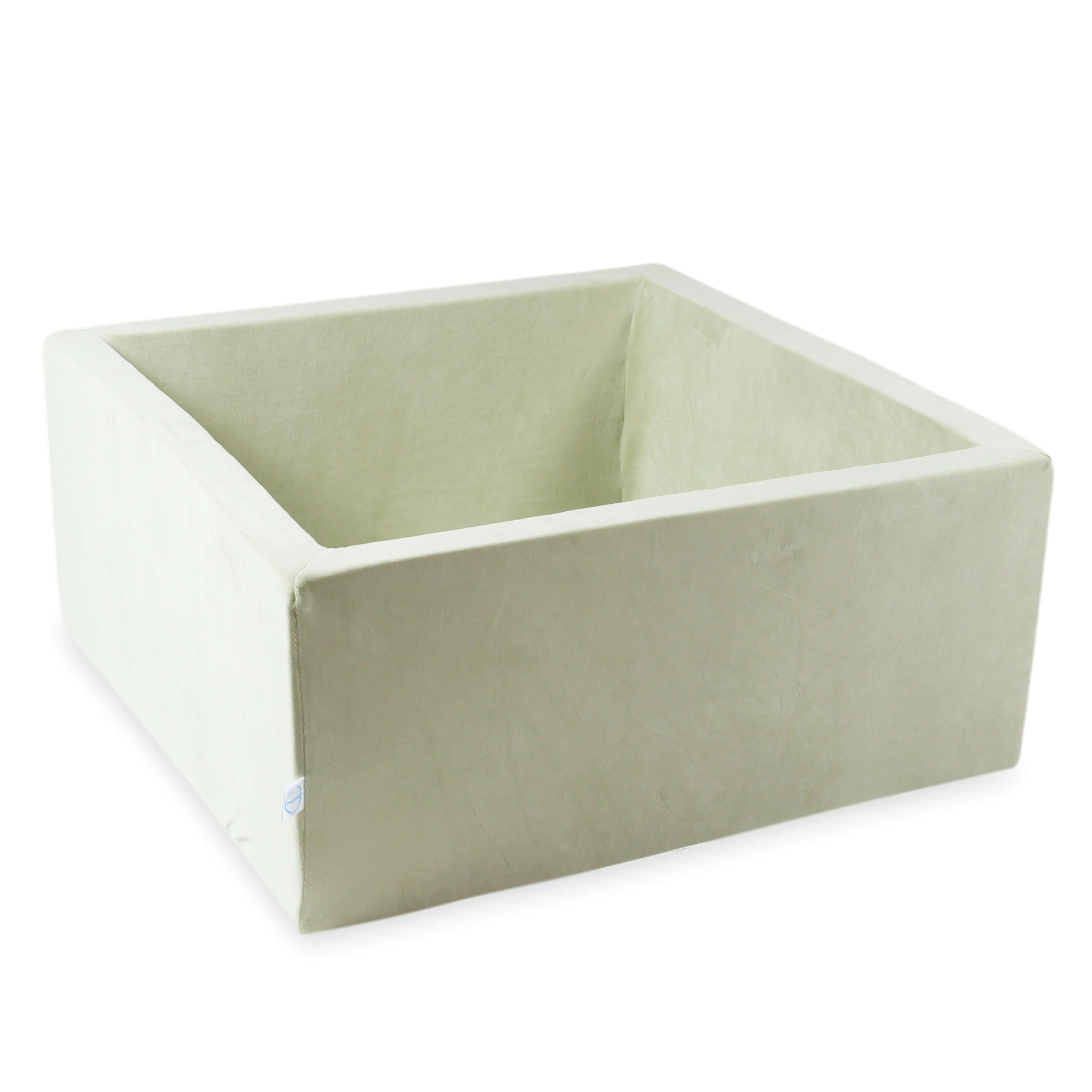 Square ball pit 90x90x40 cm Velvet Soft pistachio without balls