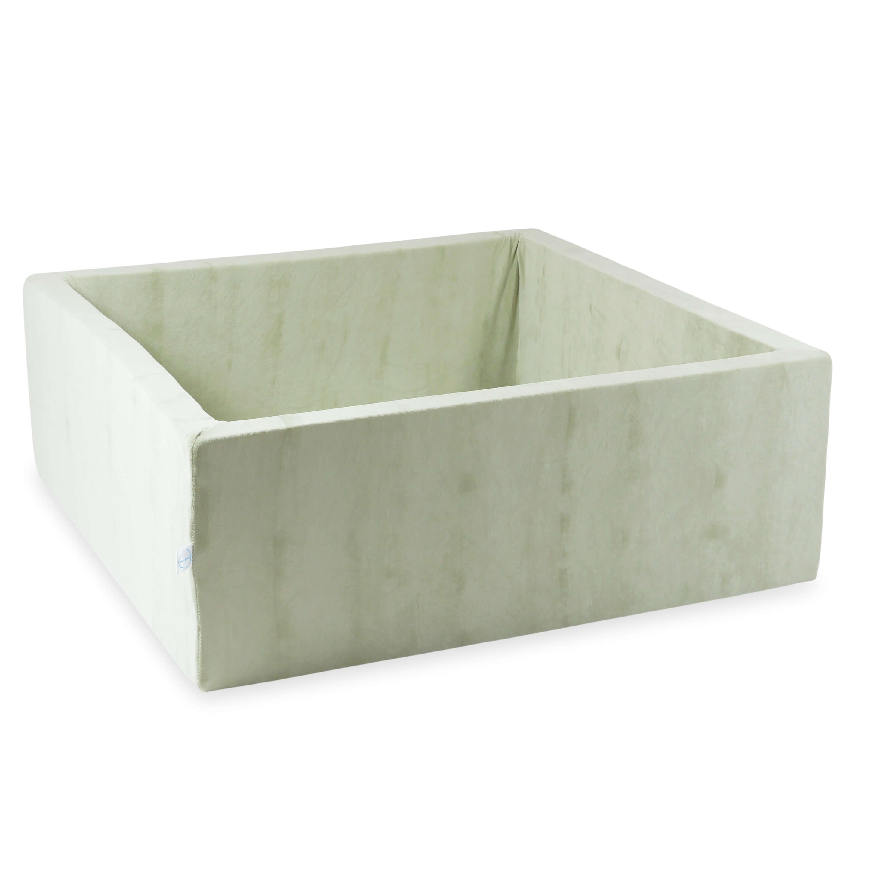 Square ball pit 110x110x40 cm Velvet Soft pistachio without balls