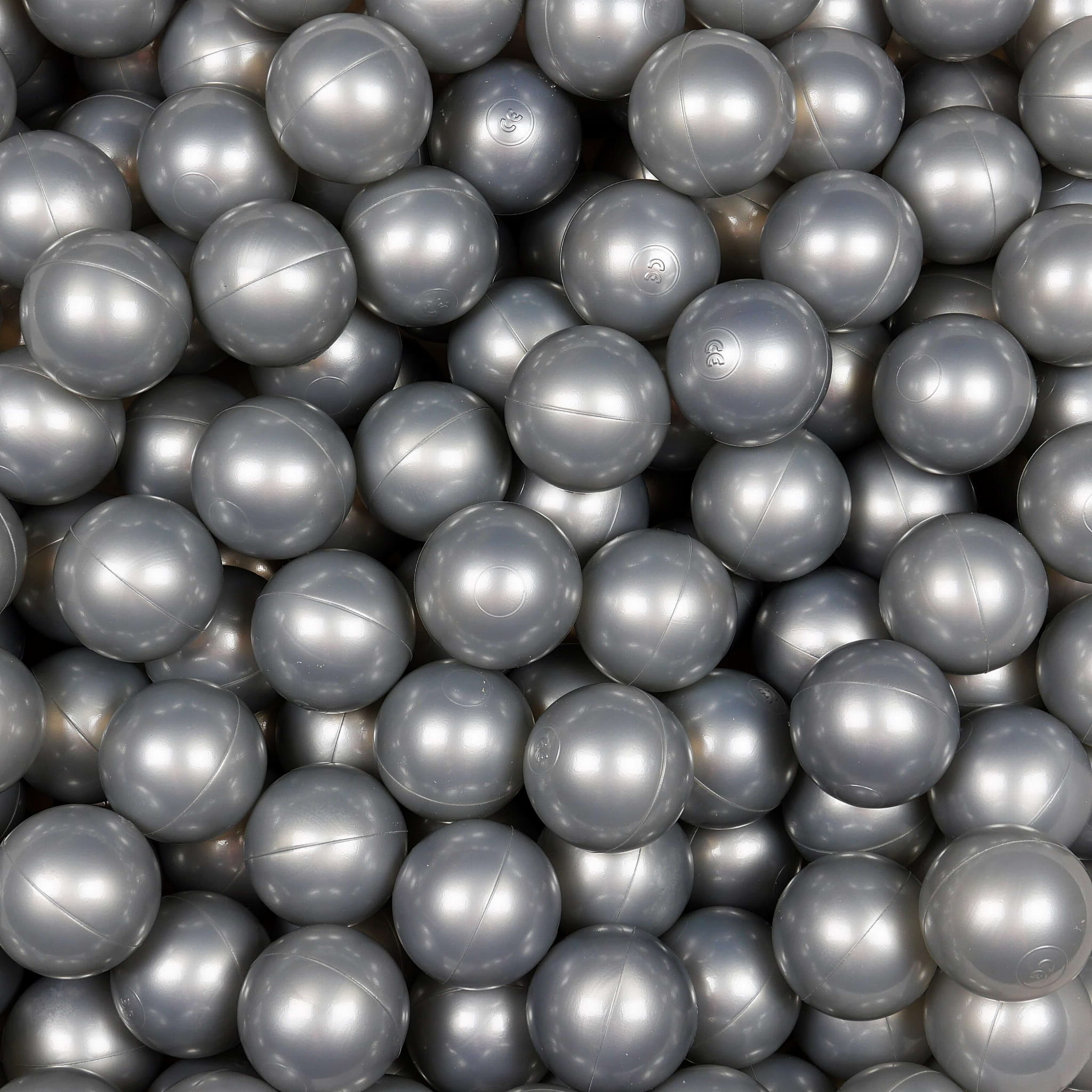 Play balls ø7cm 50 pieces silver