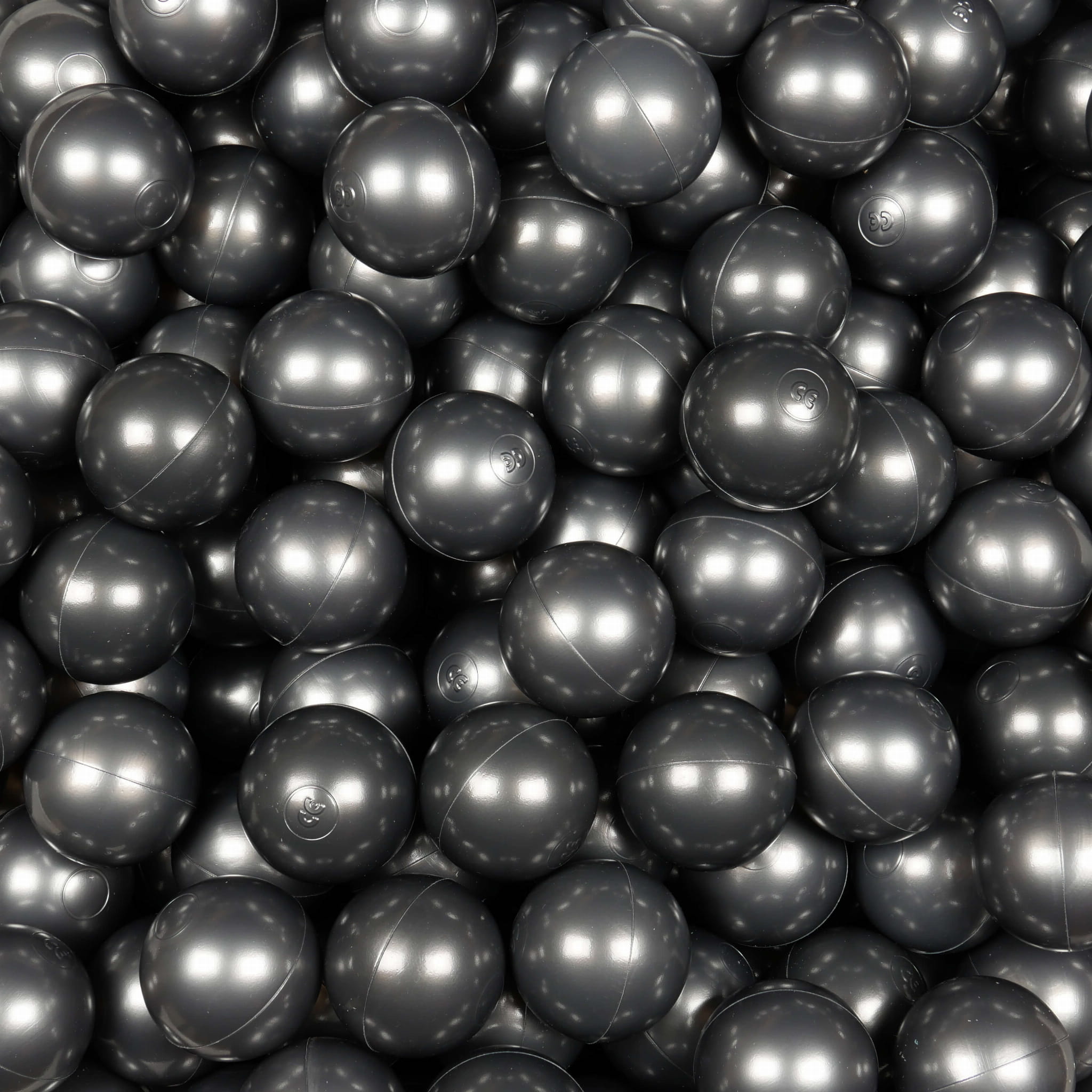 Play balls ø7cm 25 pieces metallic graphite