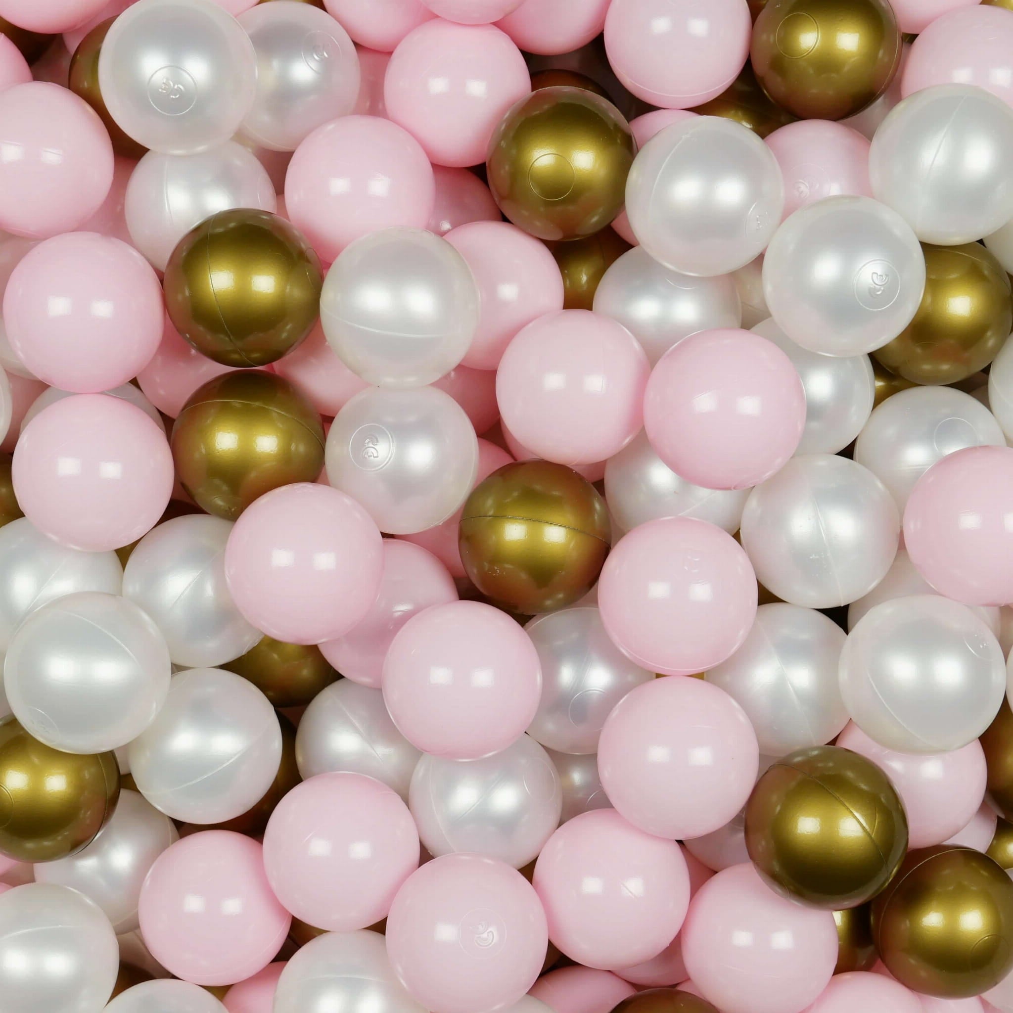 Play balls ø7cm 500 pieces light pink, pearl, old gold